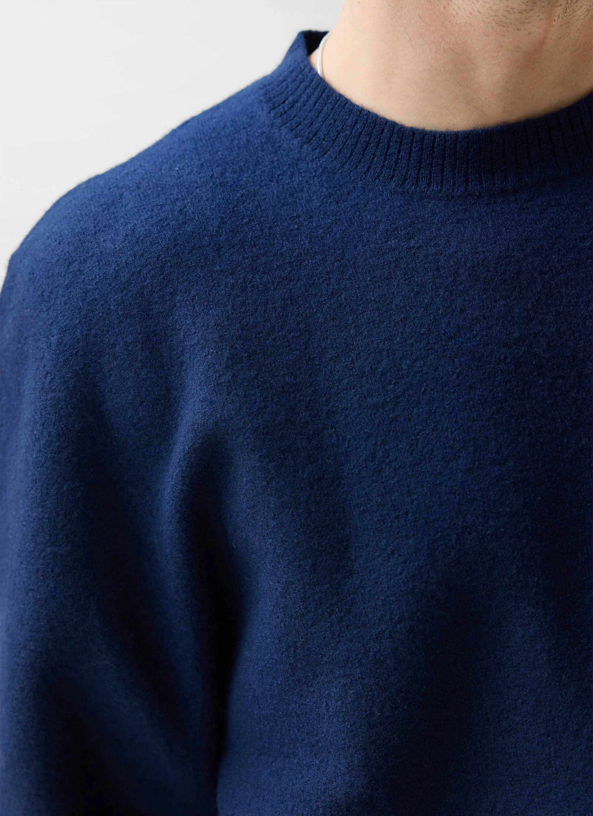 Felted Regular Jumper | Merino Wool | Navy sold by Percival product image thumbnail 3