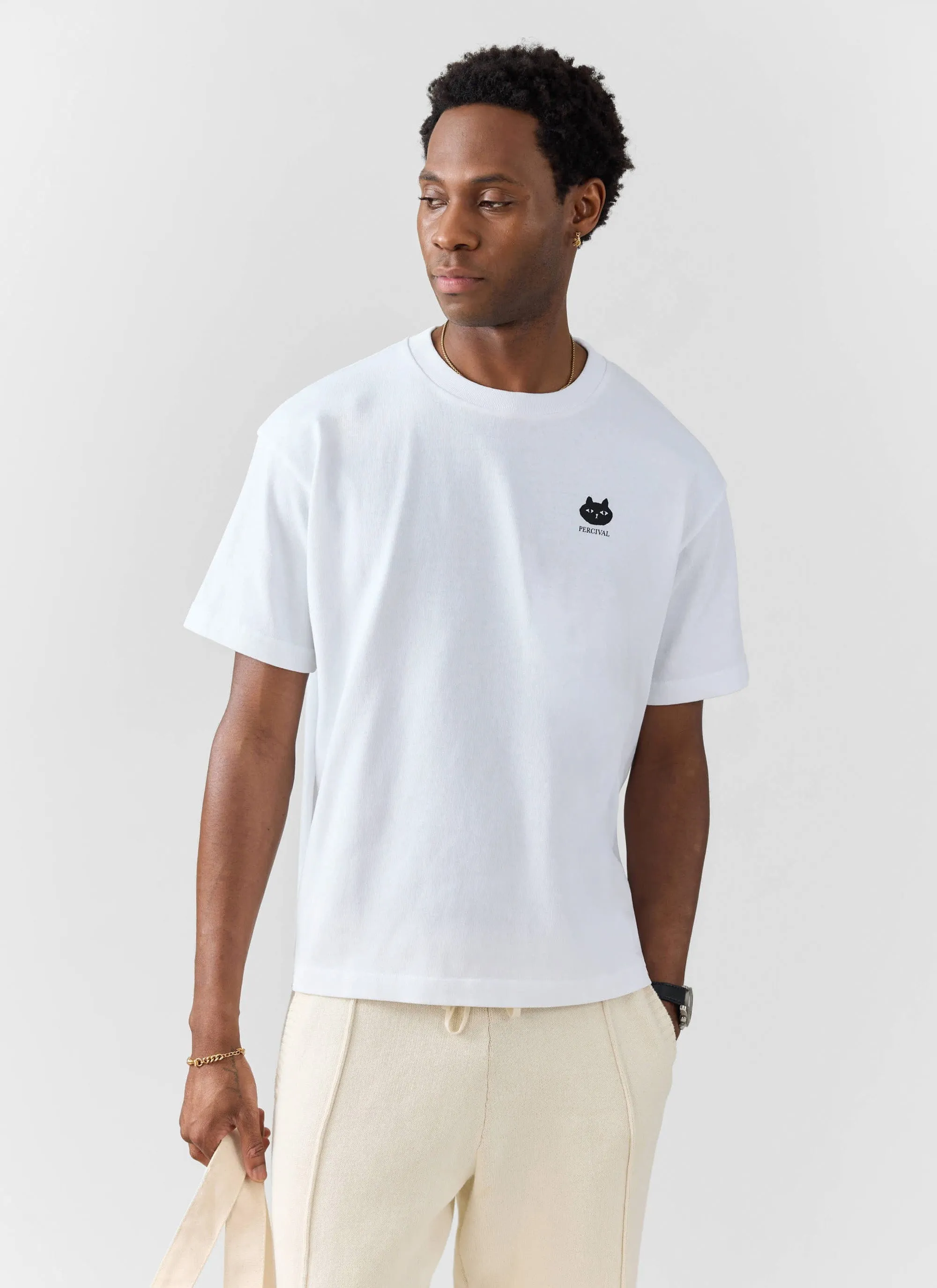 Perci Loaf Oversized T Shirt | Organic Cotton | White sold by Percival product image thumbnail 3