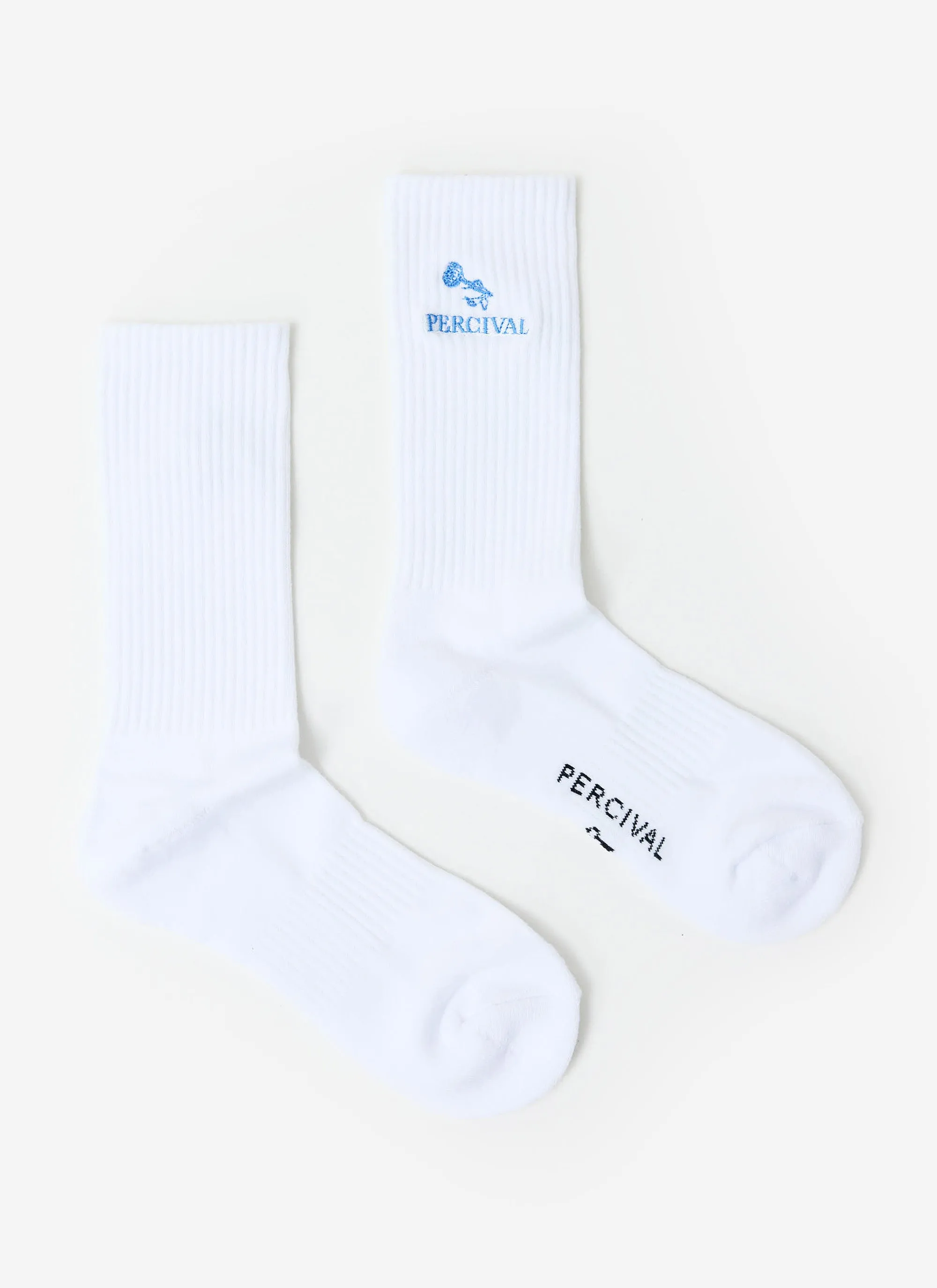 Smith Floral Embroidered Socks | Organic Cotton | White sold by Percival product image thumbnail 3