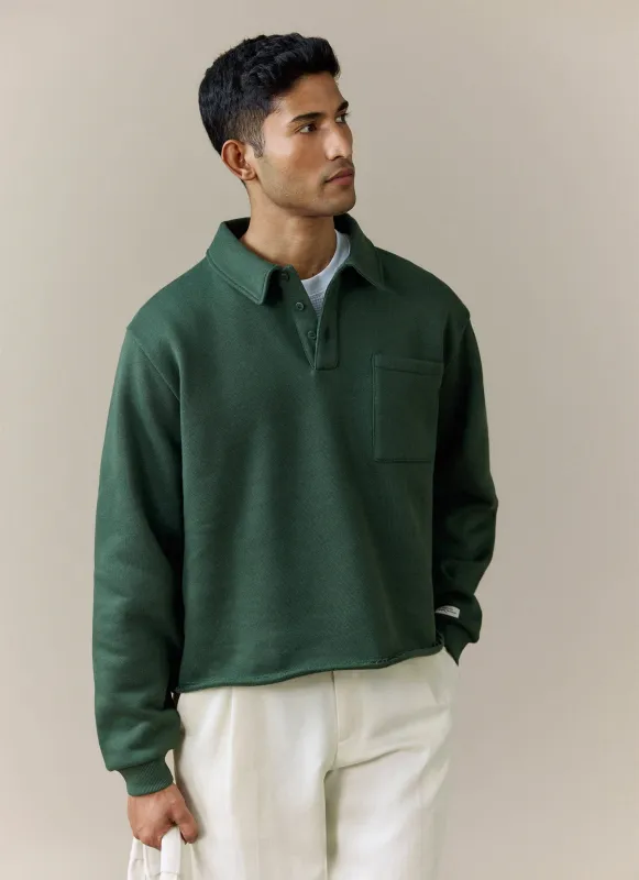 Dudley Boxy Sweatshirt | Cotton | Forest made by Percival