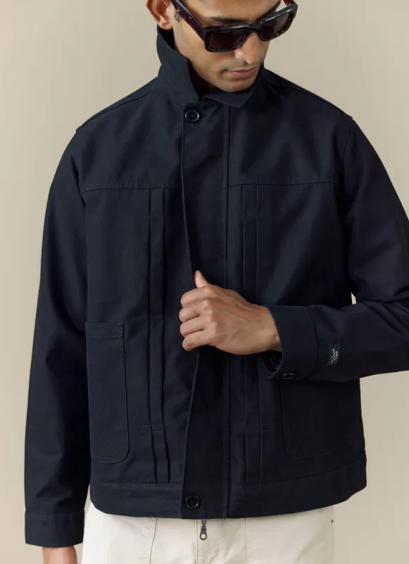 Ernst Jacket | Cotton | Black sold by Percival