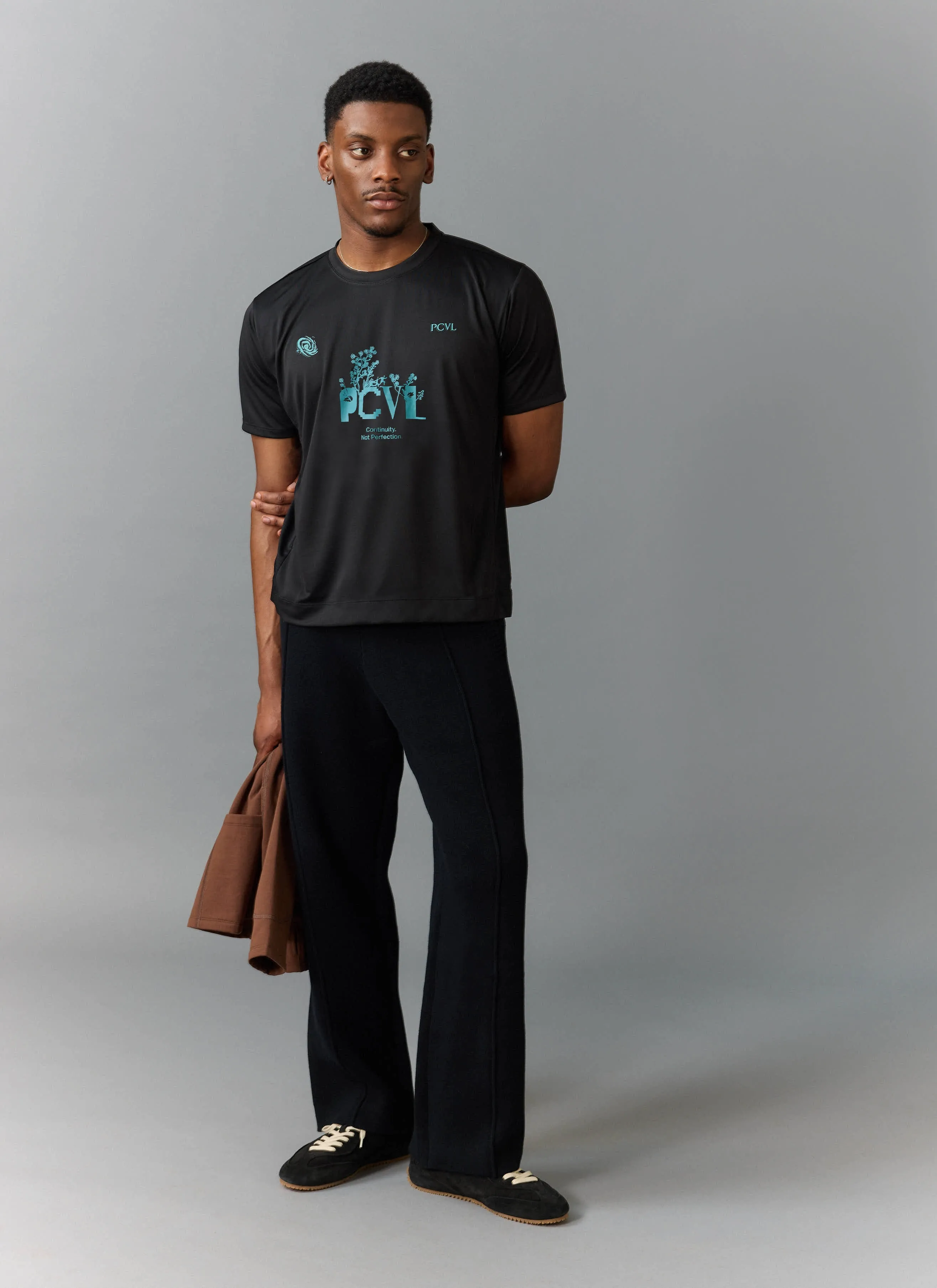 PCVL Graphic Printed Performance Top | Black sold by Percival product image thumbnail 4