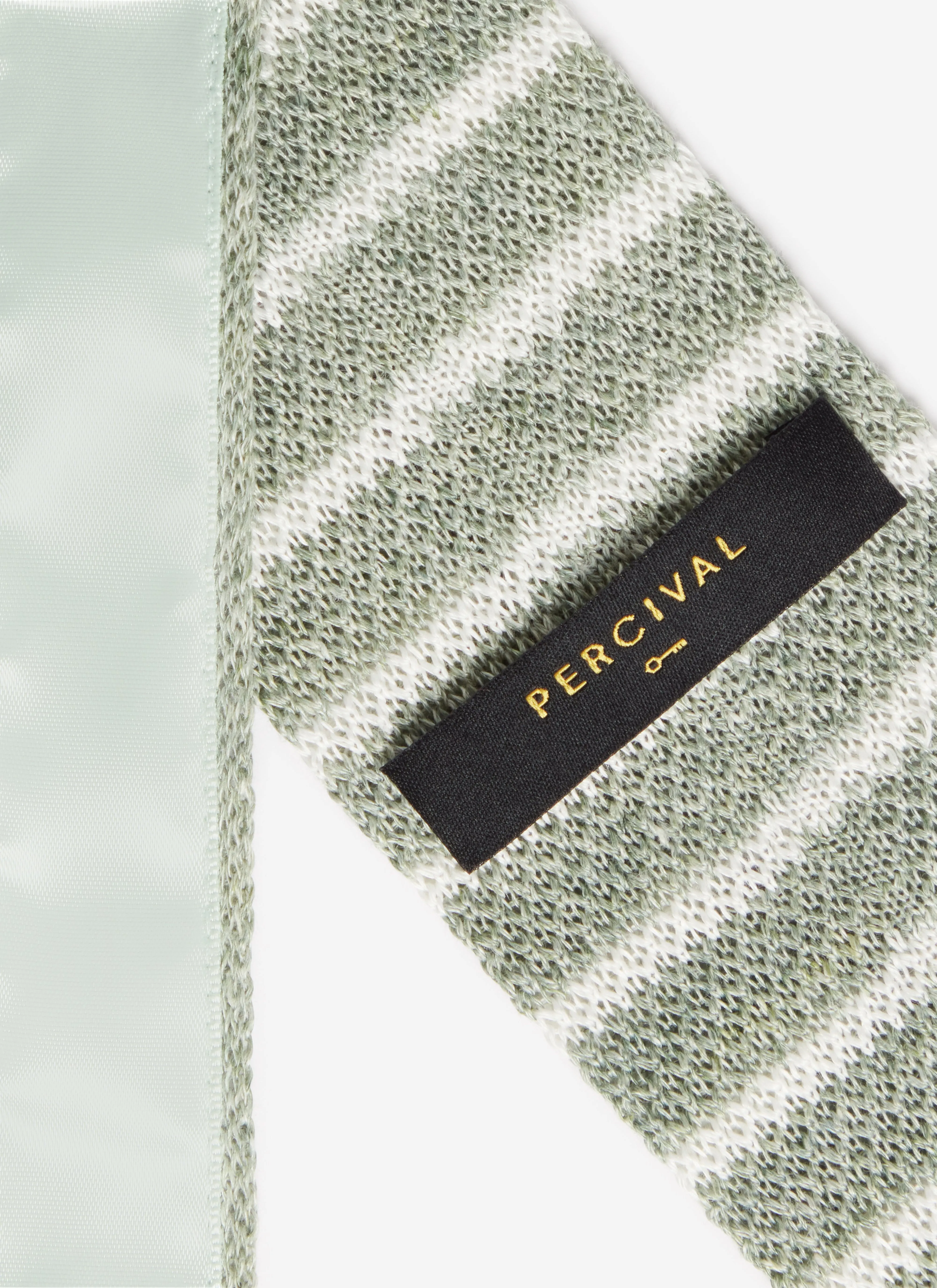 Stripe Linen Tie | Forest Marl sold by Percival product image thumbnail 2