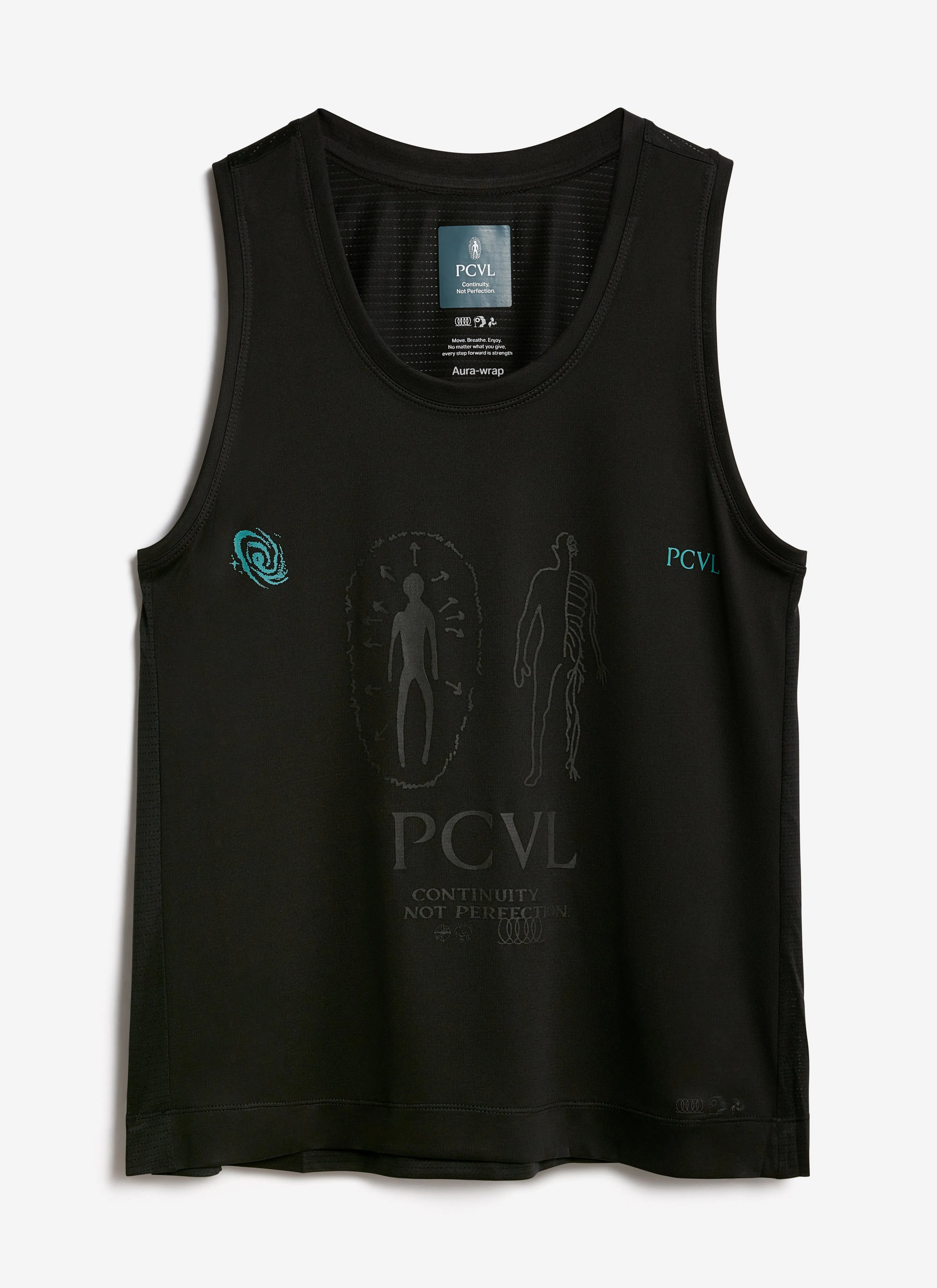 PCVL Graphic Printed Performance Vest | Black sold by Percival product image thumbnail 4