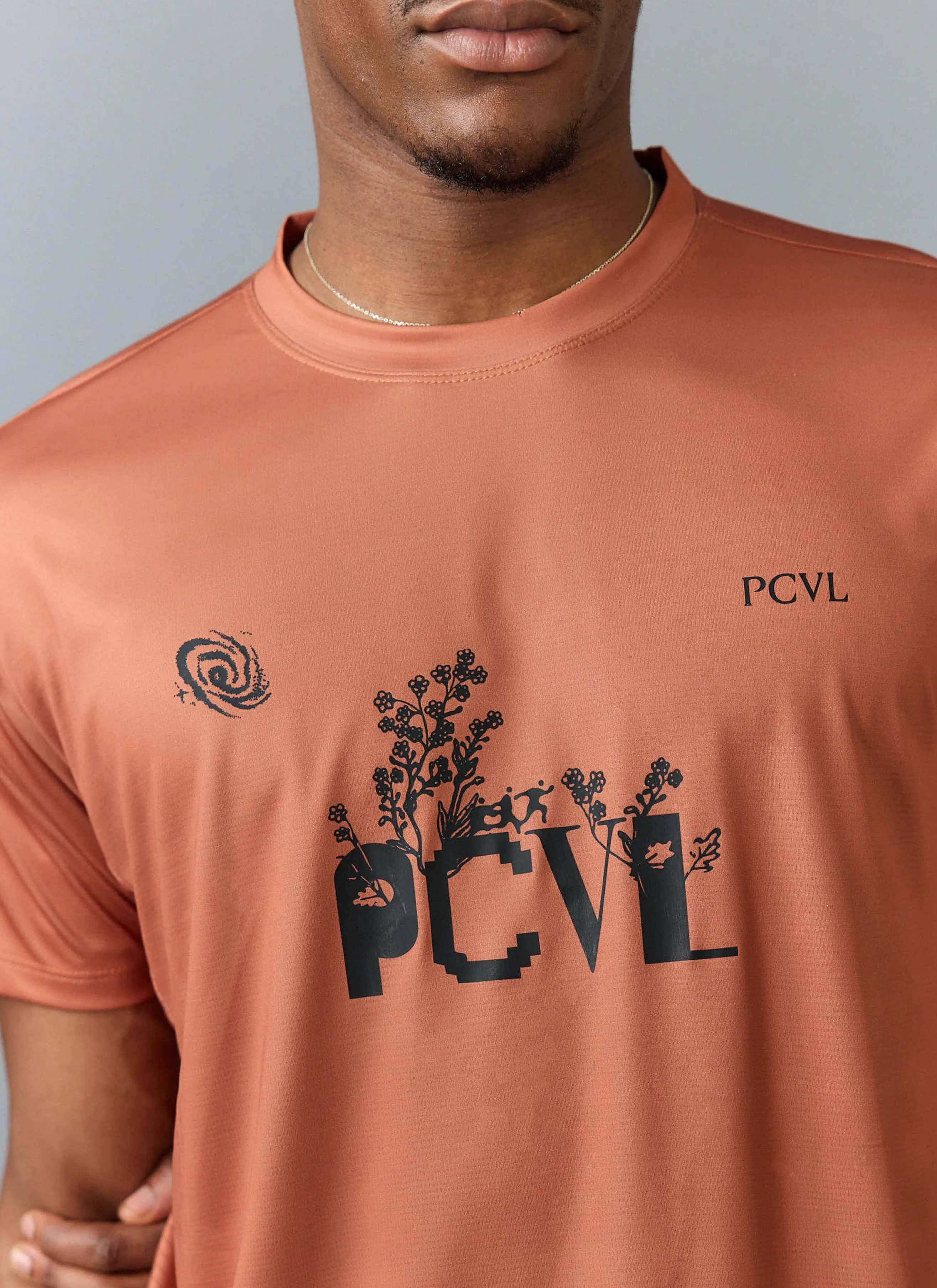 PCVL Graphic Printed Performance Top | Rust sold by Percival product image thumbnail 2