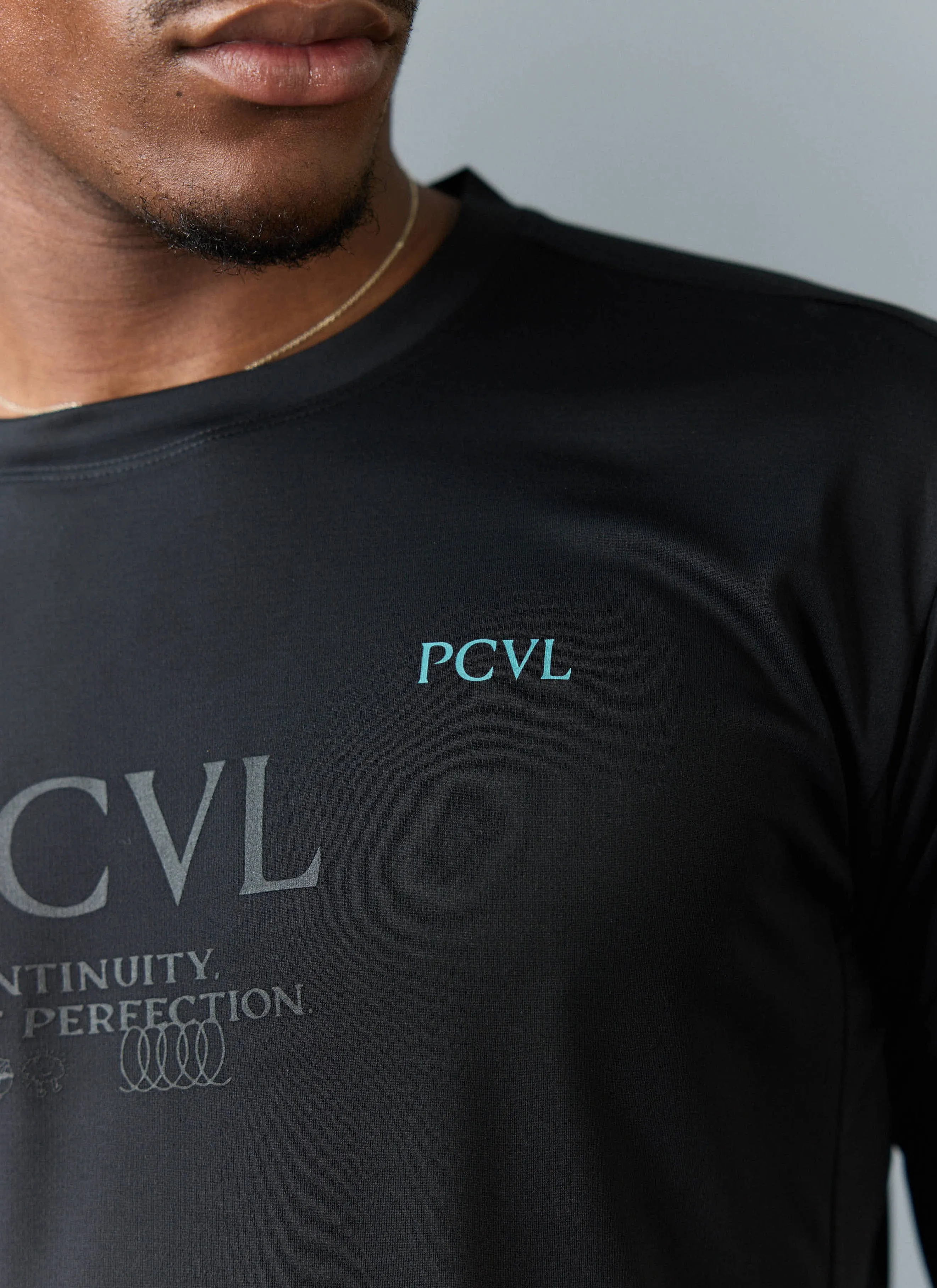PCVL Long Sleeve Printed Performance Top | Black sold by Percival product image thumbnail 3