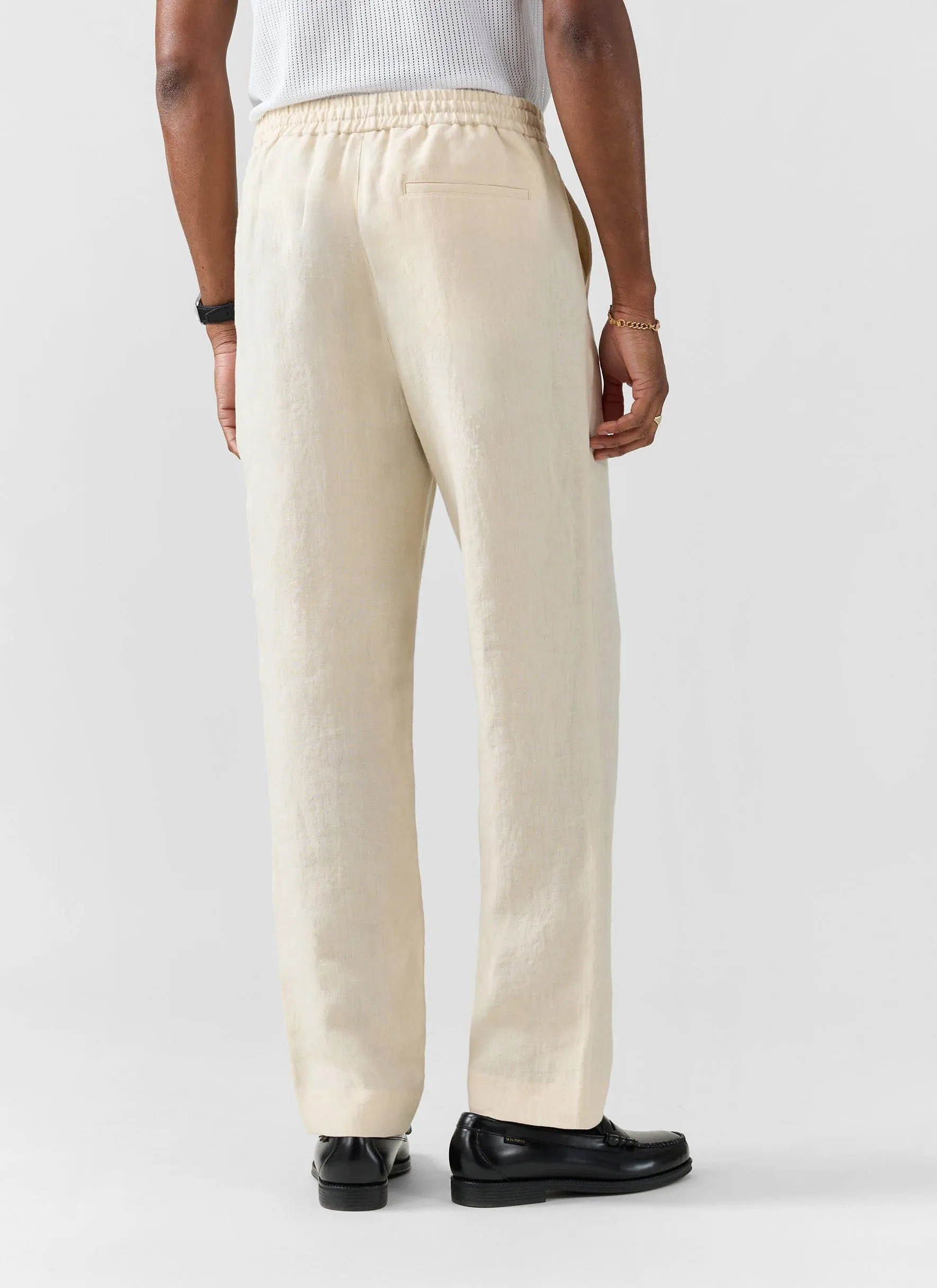 Lorena Wide Leg Trousers | Linen | Cream sold by Percival product image thumbnail 3