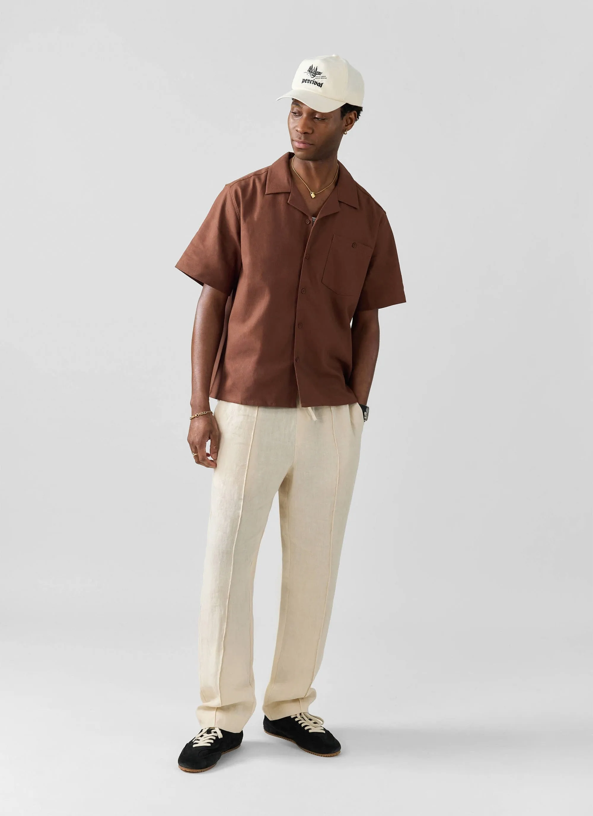 Lorena Wide Leg Trousers | Linen | Cream sold by Percival product image thumbnail 5