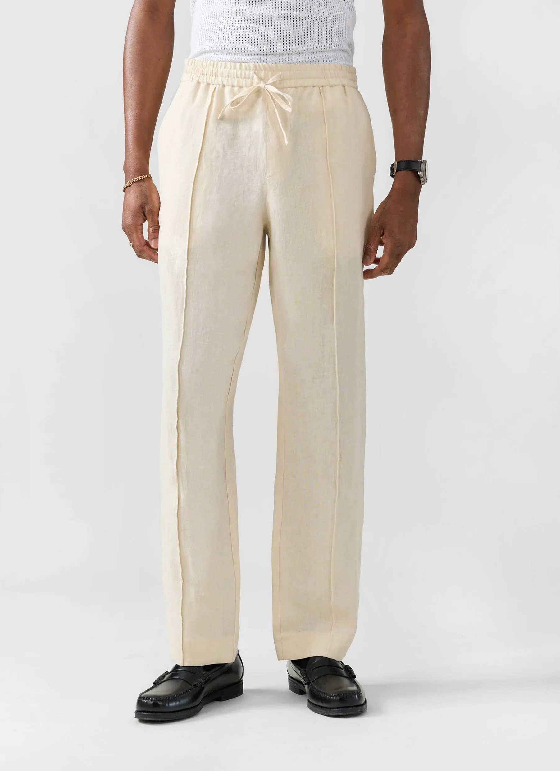 Lorena Wide Leg Trousers | Linen | Cream sold by Percival product image thumbnail 2