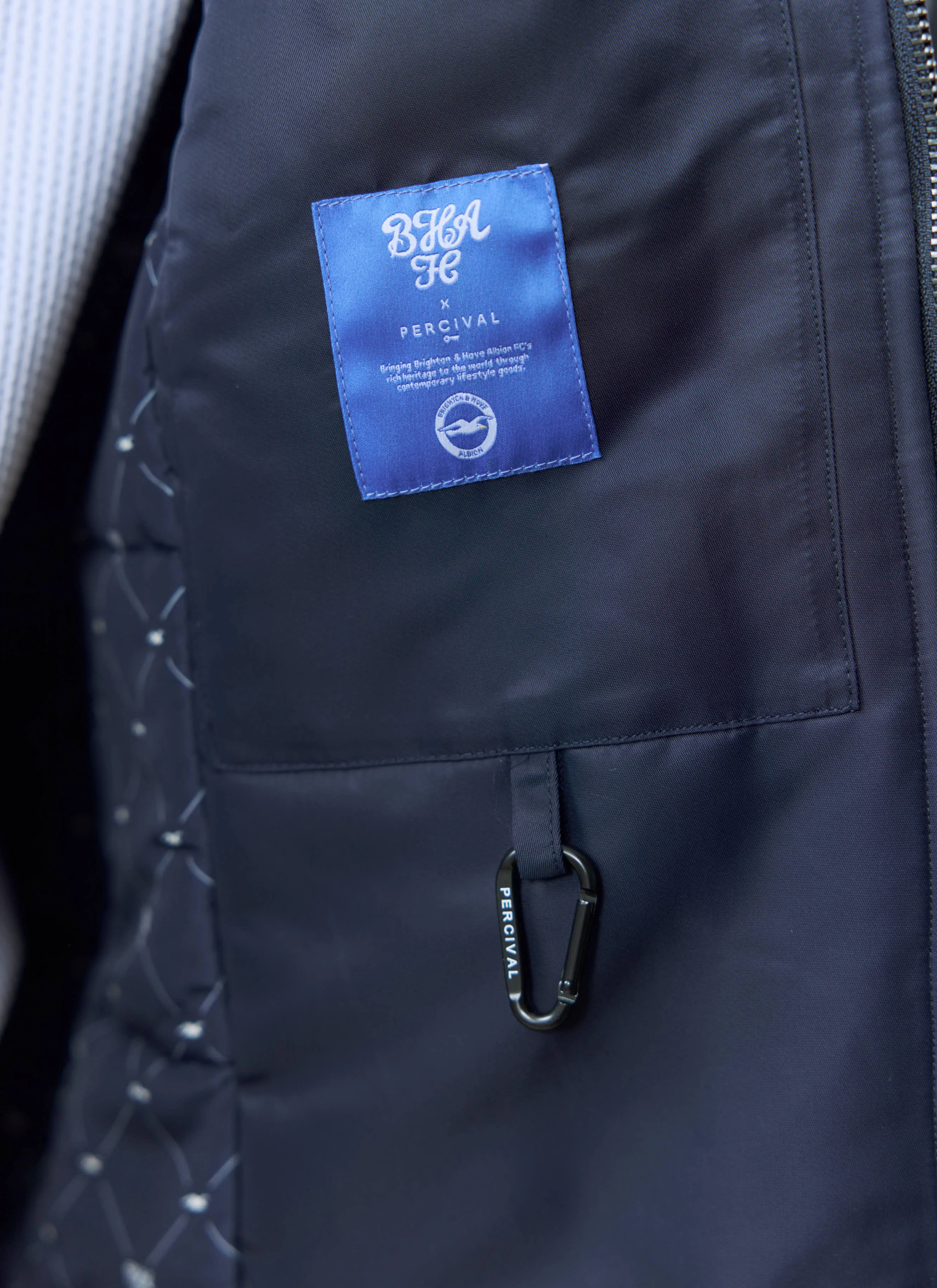 Coach Jacket | Brighton & Hove Albion F.C. x Percival | Navy sold by Percival product image thumbnail 3