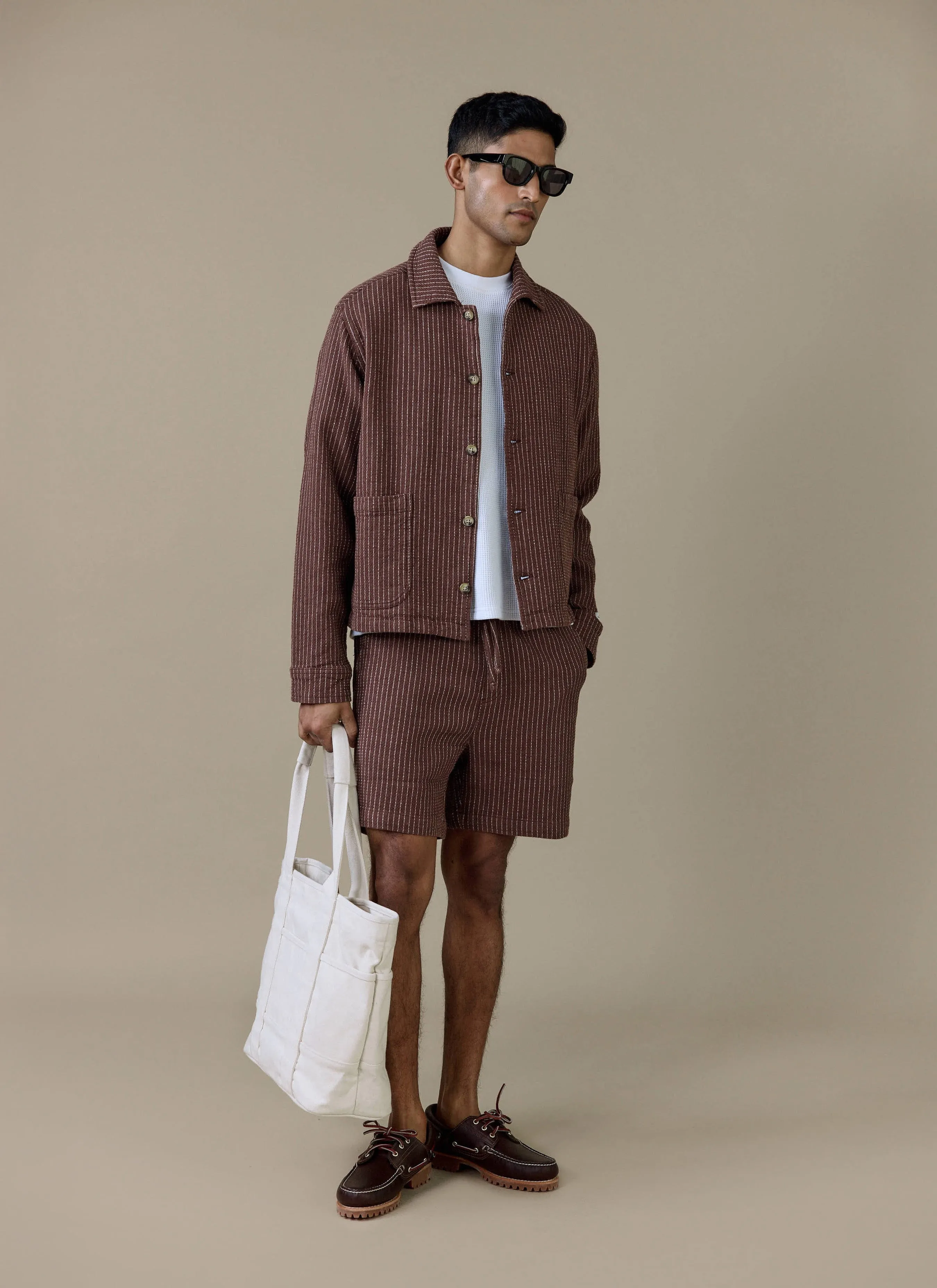 Sorrento Shorts | Linen | Brown sold by Percival product image thumbnail 3