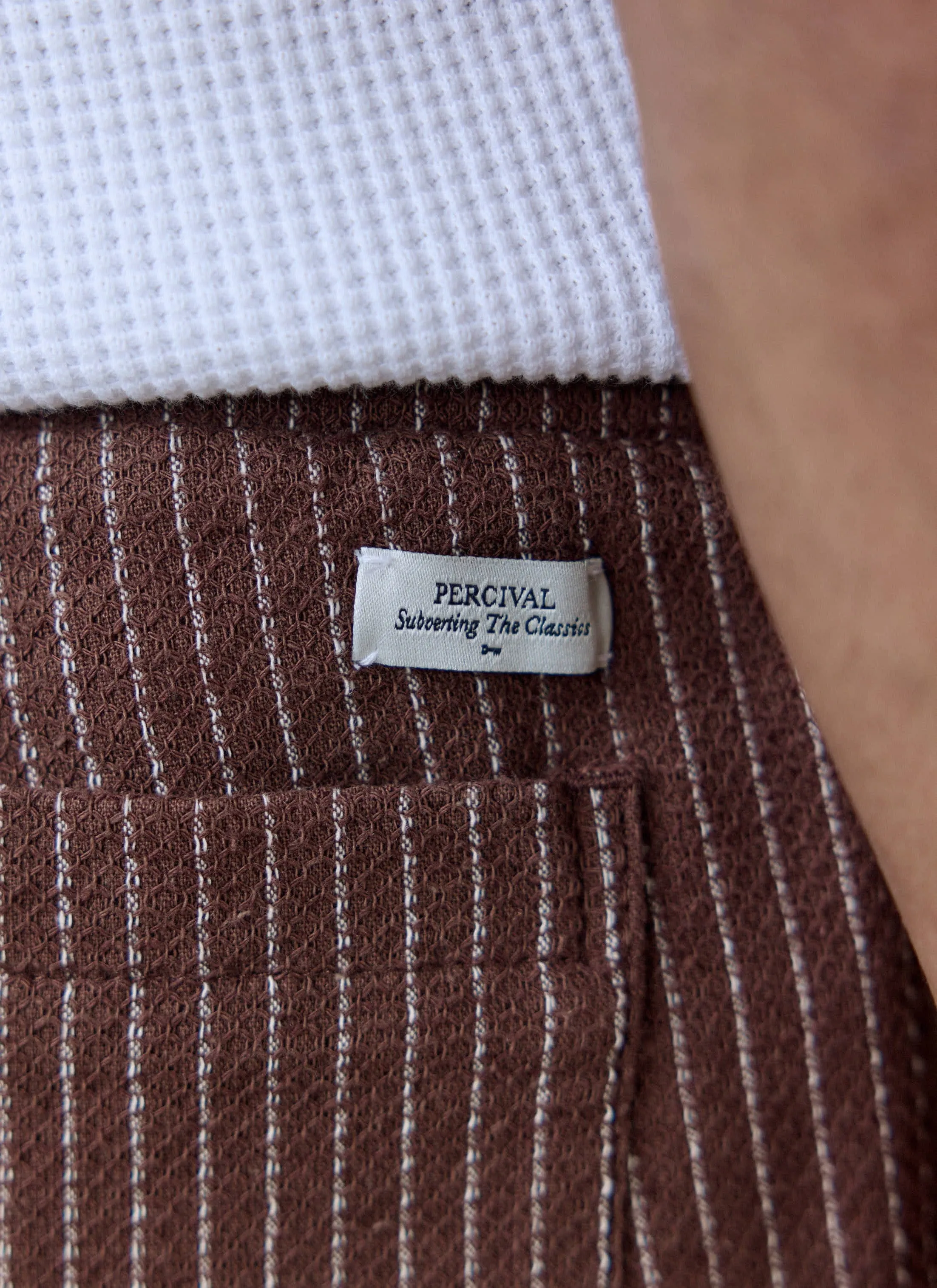 Sorrento Shorts | Linen | Brown sold by Percival product image thumbnail 4