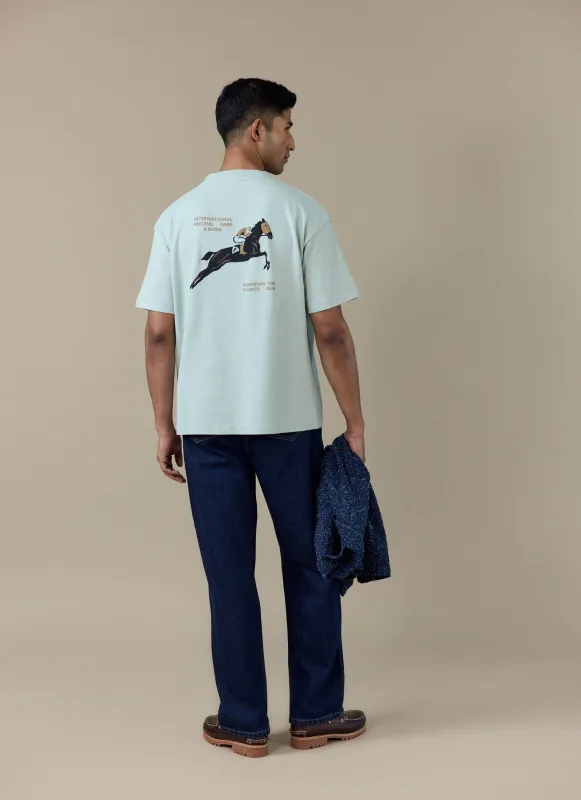 Fair and Show Oversized T Shirt | Organic Cotton | Sage sold by Percival