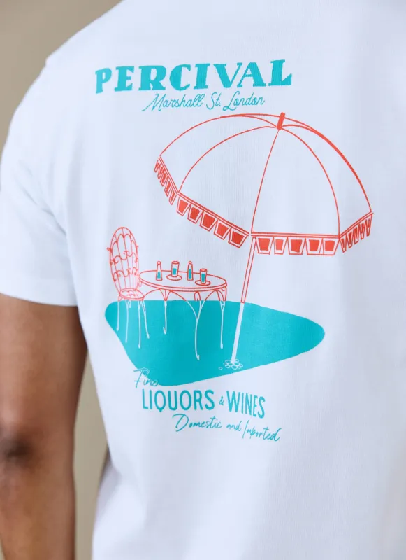 Perci Fine Wines T Shirt | Organic Cotton | White made by Percival
