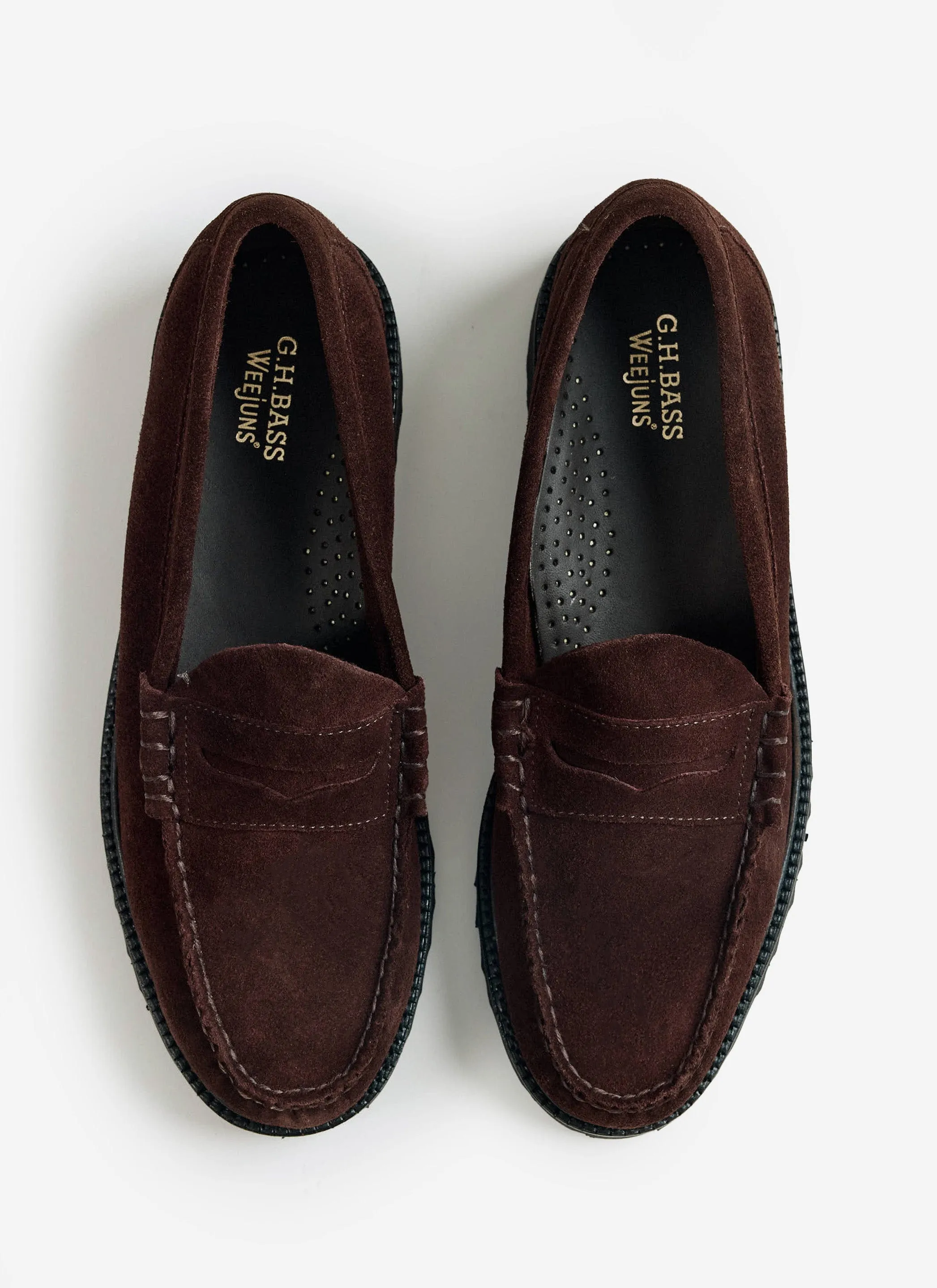 G.H.Bass | Weejun 90 Larson Loafer | Chocolate Suede sold by Percival product image thumbnail 2