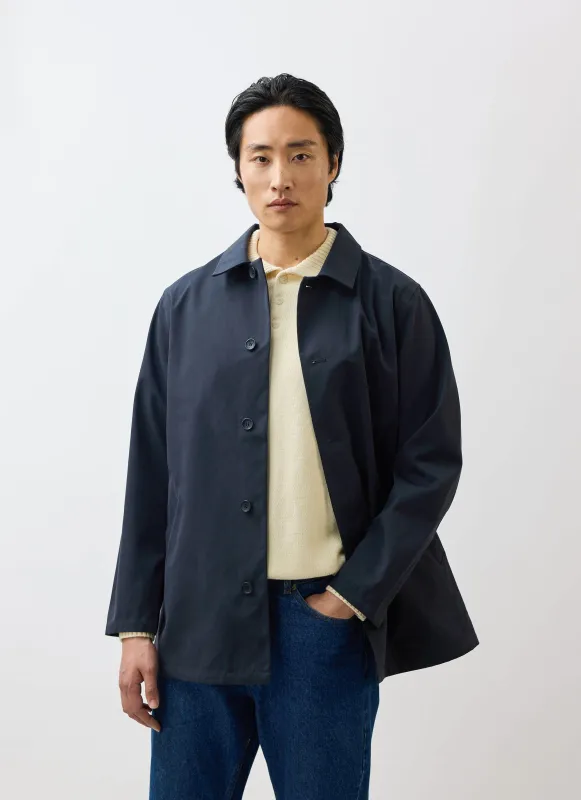 Sherlock Short Trench Coat | Waterproof | Midnight with Olive made by Percival