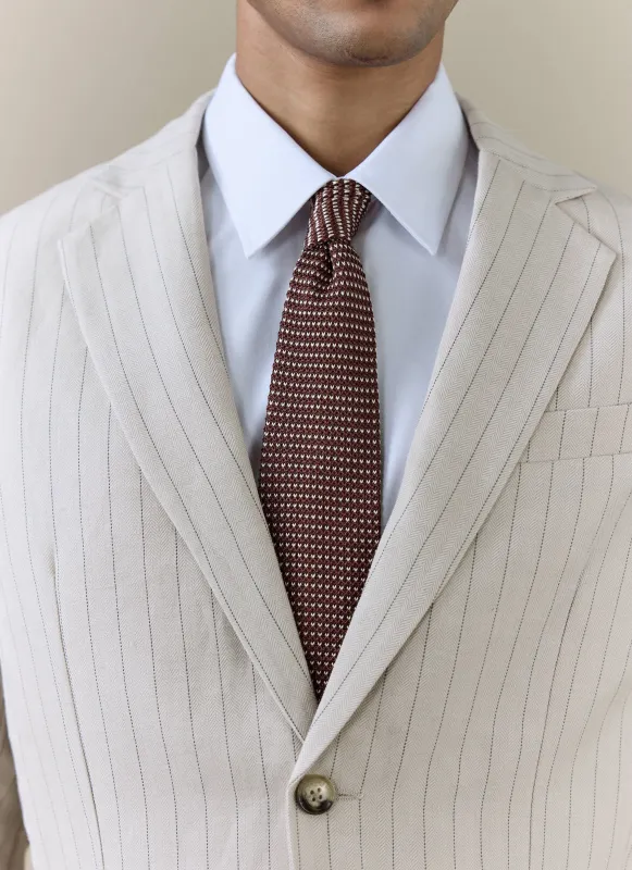 Birdseye Tie | Silk | Espresso made by Percival