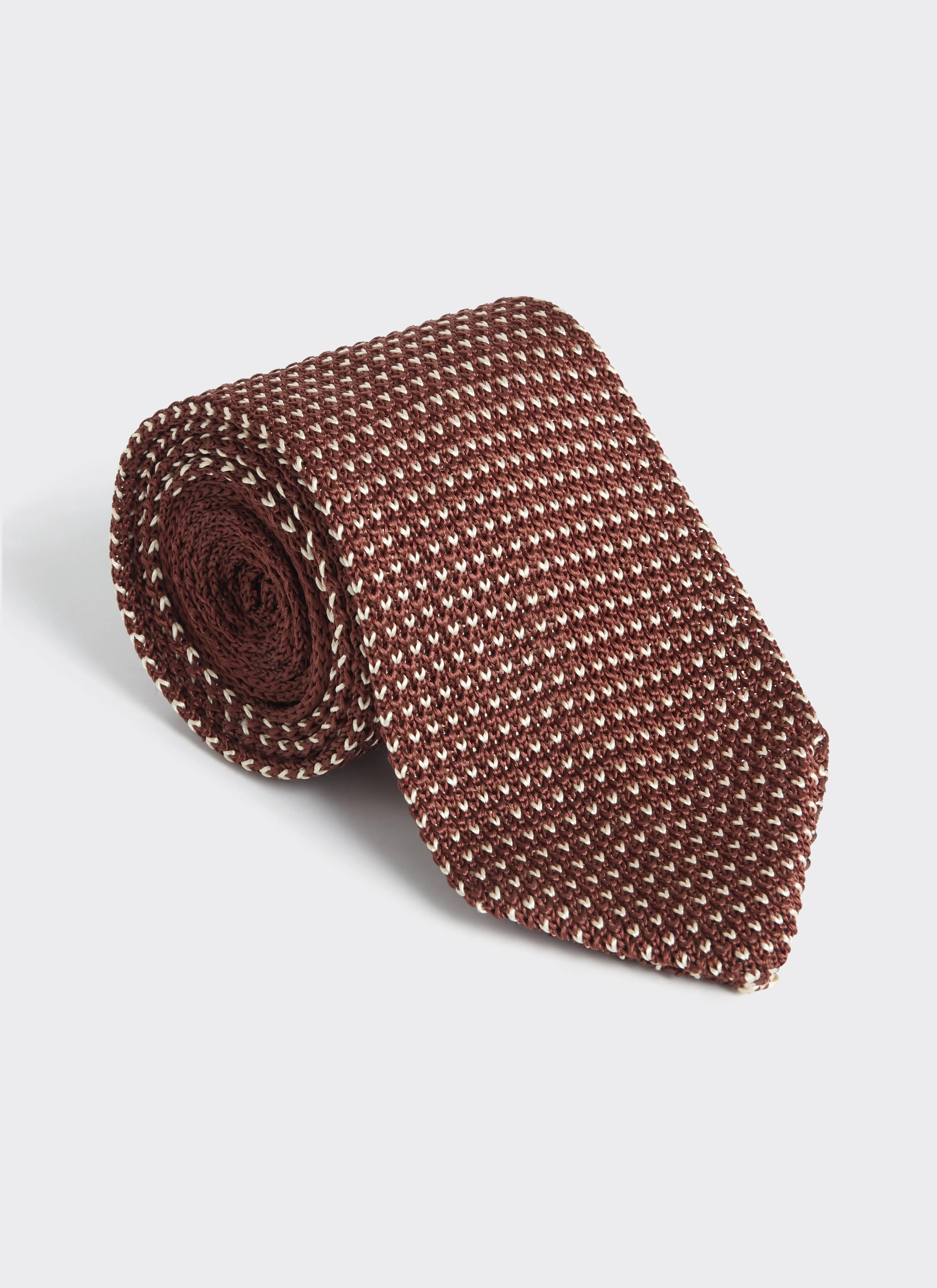 Birdseye Tie | Silk | Espresso sold by Percival product image thumbnail 2