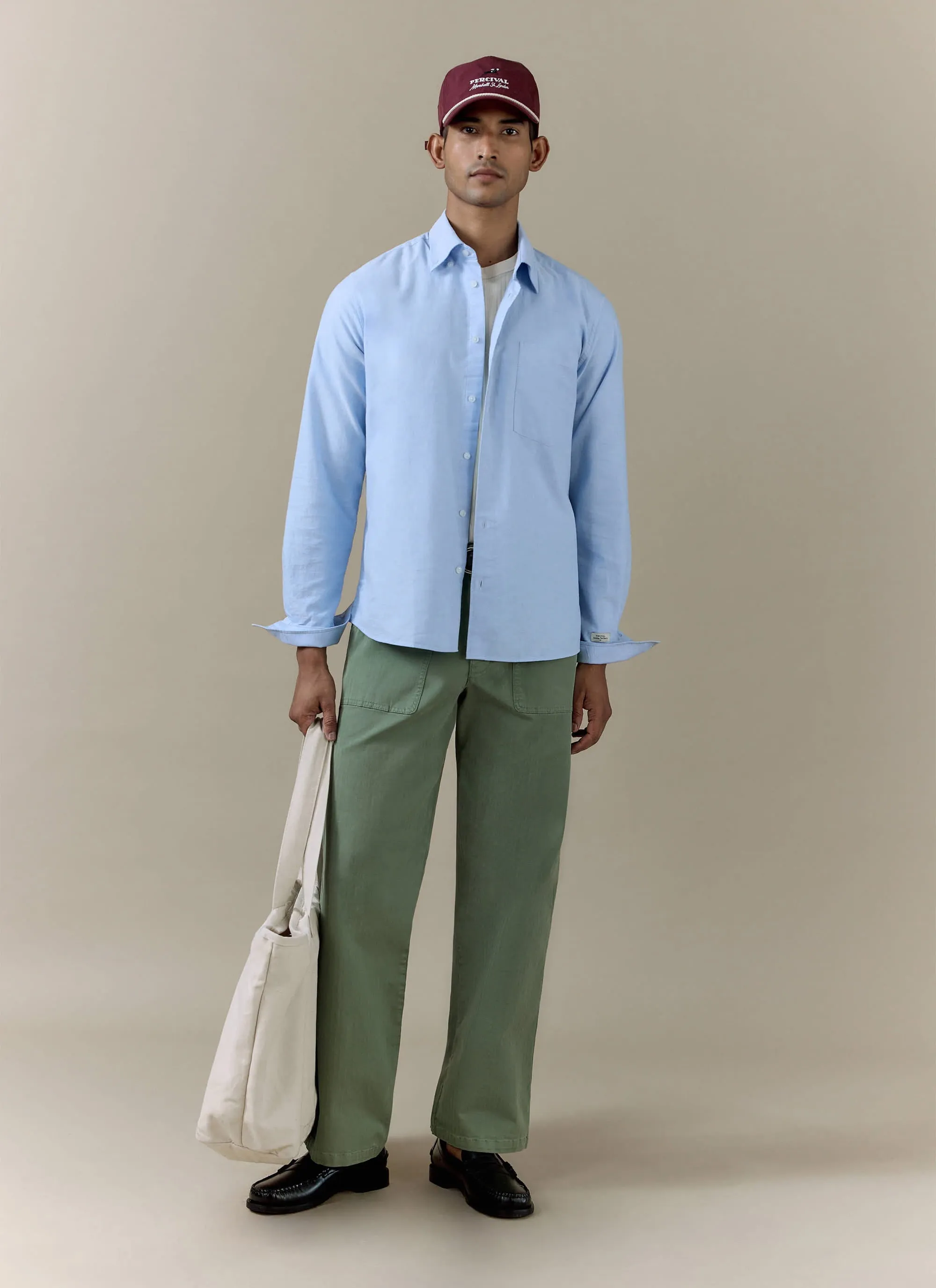 Lungo Carpenter Trousers | Cotton | Sage sold by Percival product image thumbnail 2