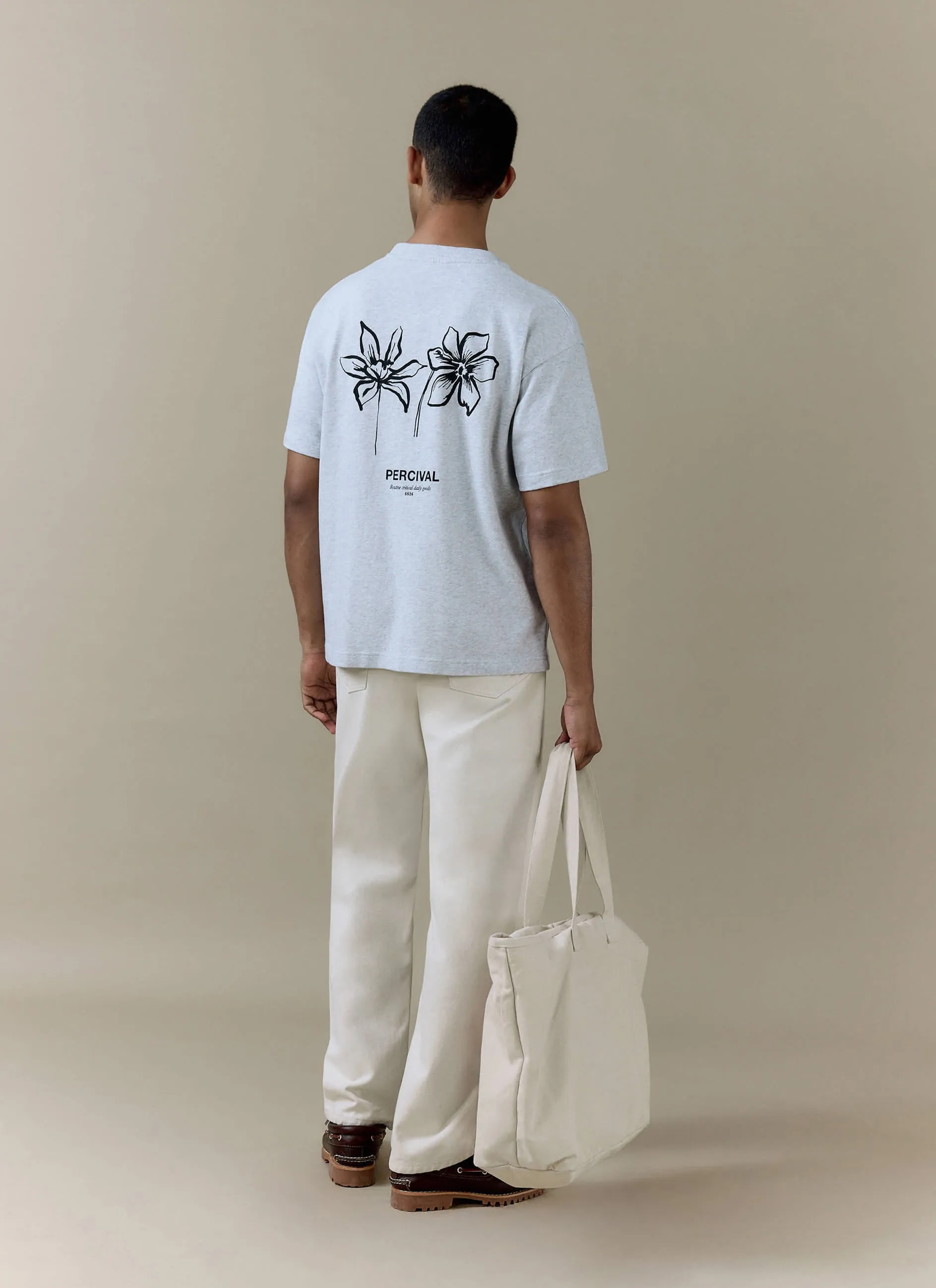 Melvin Oversized T Shirt | Organic Cotton | Grey sold by Percival product image thumbnail 3