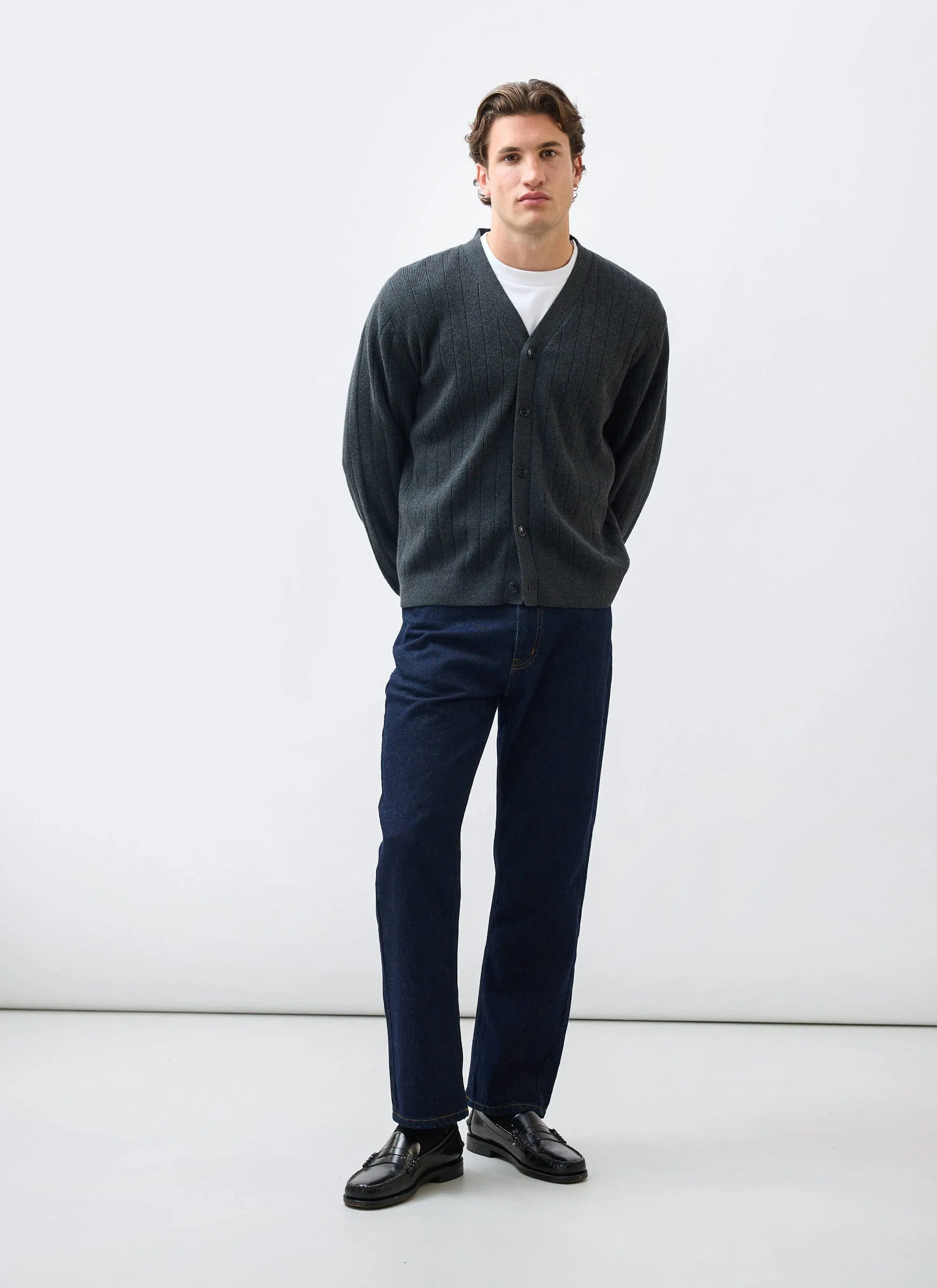 Editor Cardigan | Cotton | Grey sold by Percival product image thumbnail 3