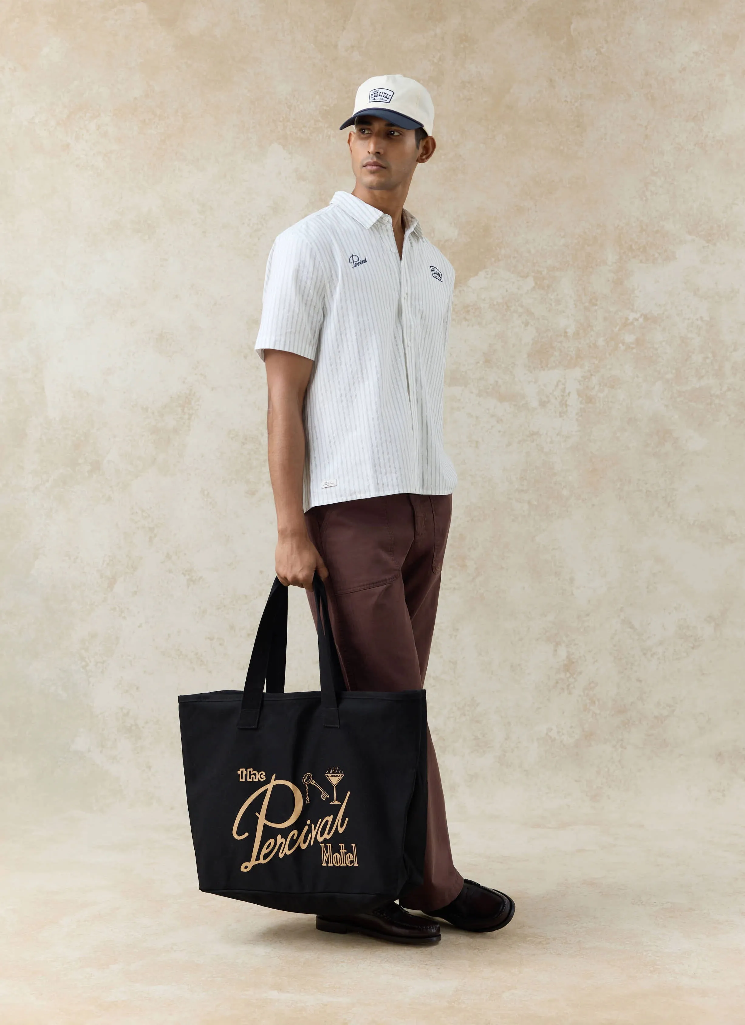Lucia Embroidered Shirt | Cotton | Cream Stripe sold by Percival product image thumbnail 2