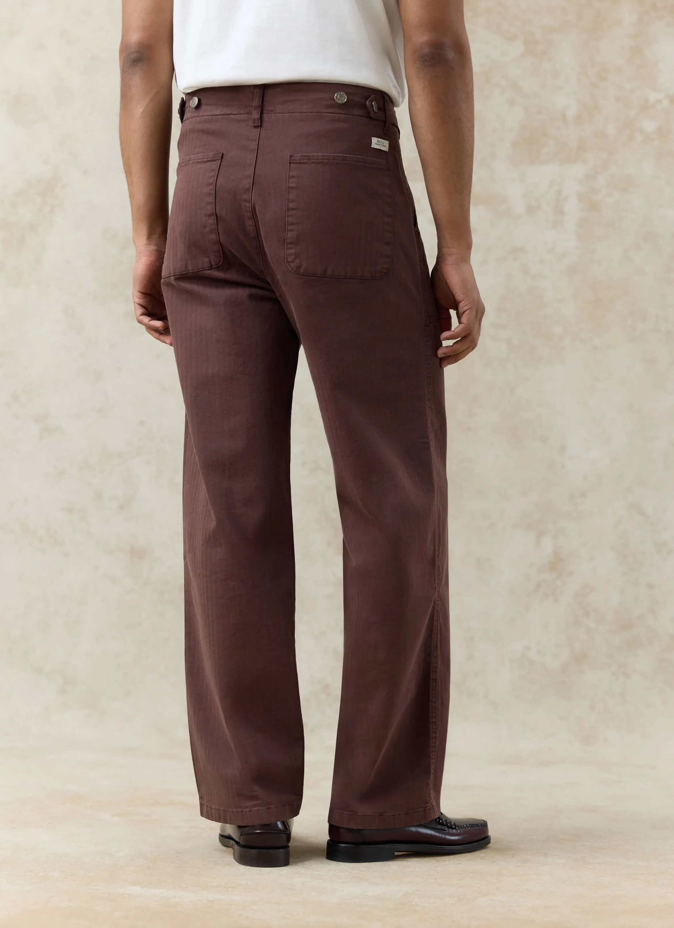 Lungo Carpenter Trousers | Cotton | Espresso sold by Percival product image thumbnail 5