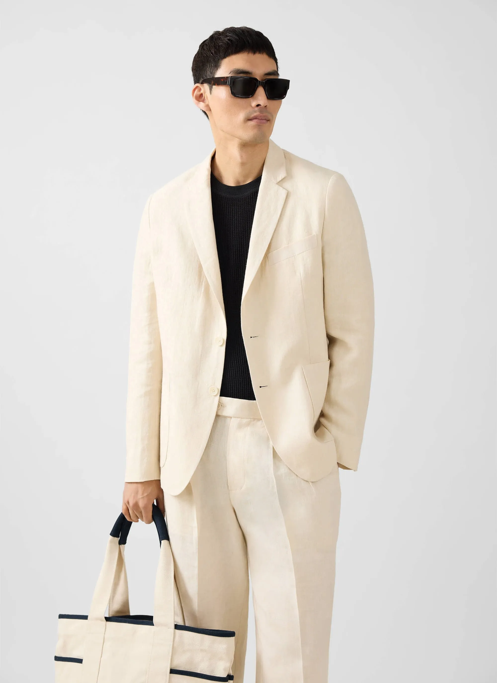 Tailored Two Piece Suit | Linen | Cream sold by Percival product image thumbnail 2