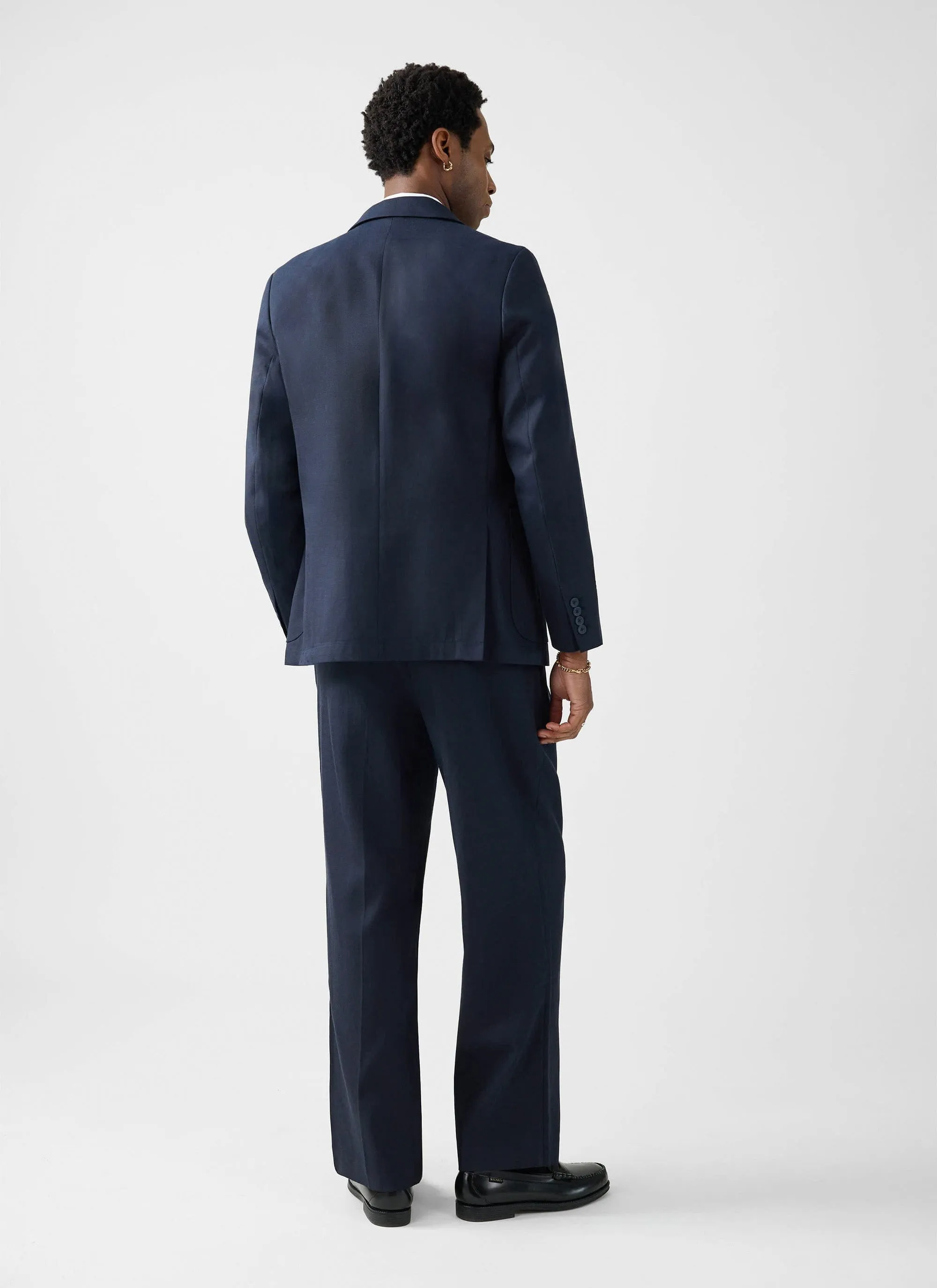 Tailored Two Piece Suit | Lyocell | Navy sold by Percival product image thumbnail 4