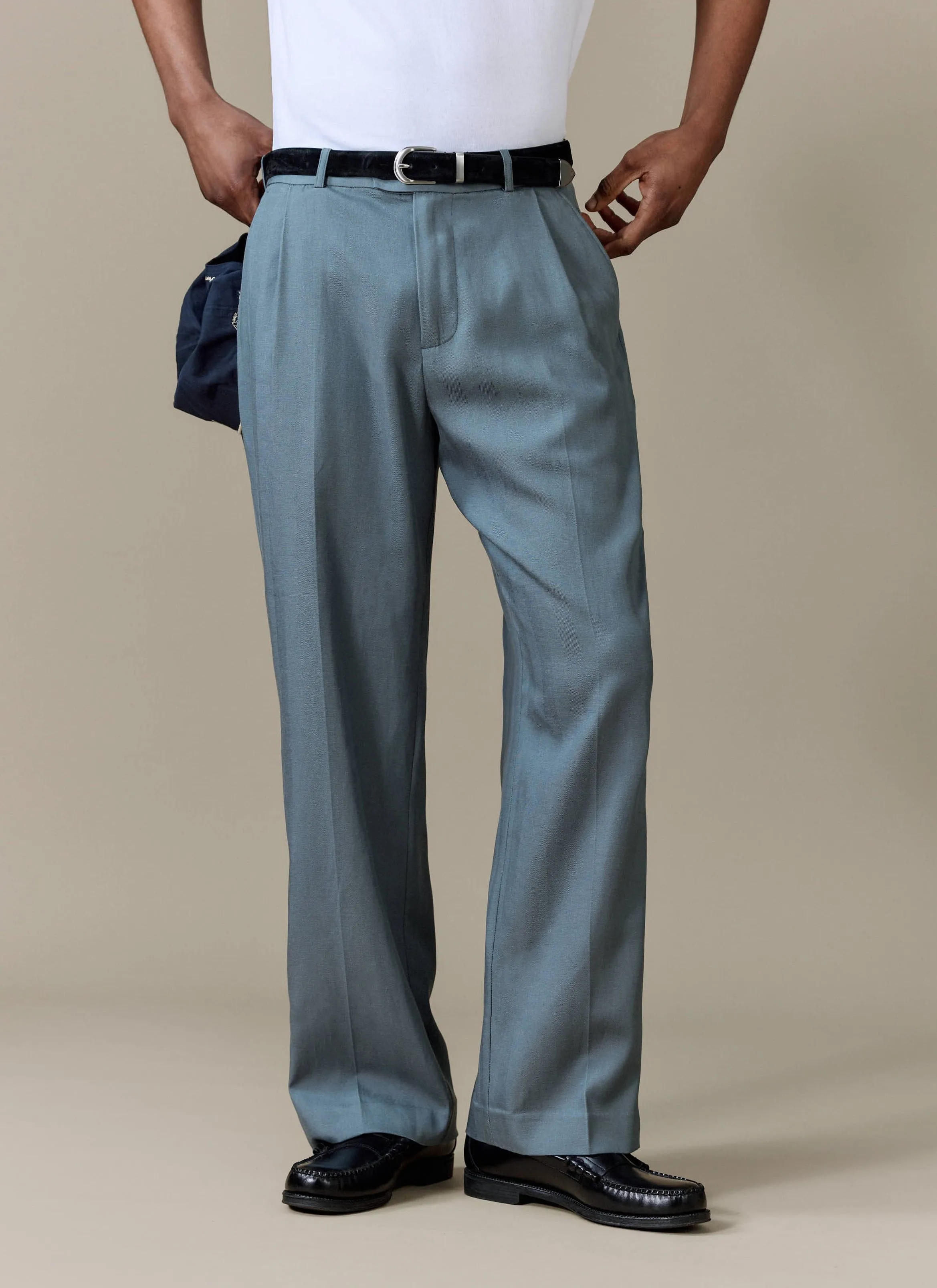 Tailored Two Piece Suit | Lyocell | Slate Blue sold by Percival product image thumbnail 3