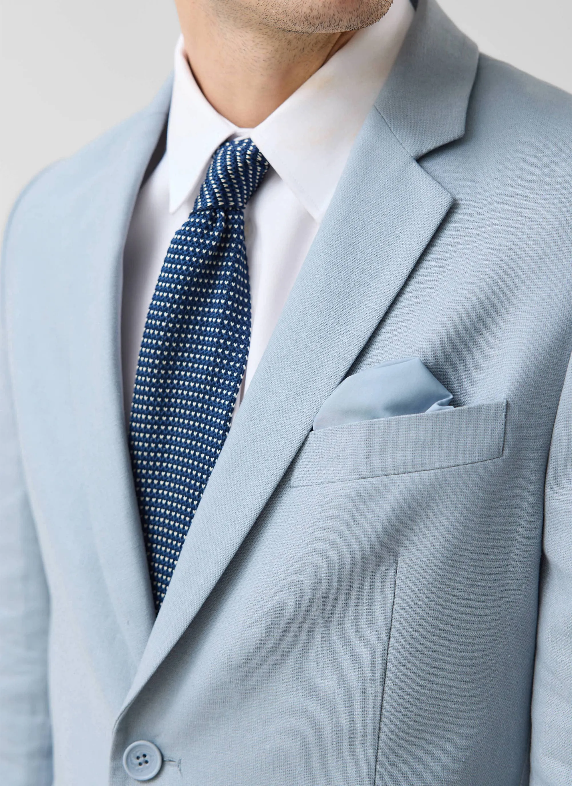 Tailored Two Piece Suit | Linen | Light Blue sold by Percival product image thumbnail 2