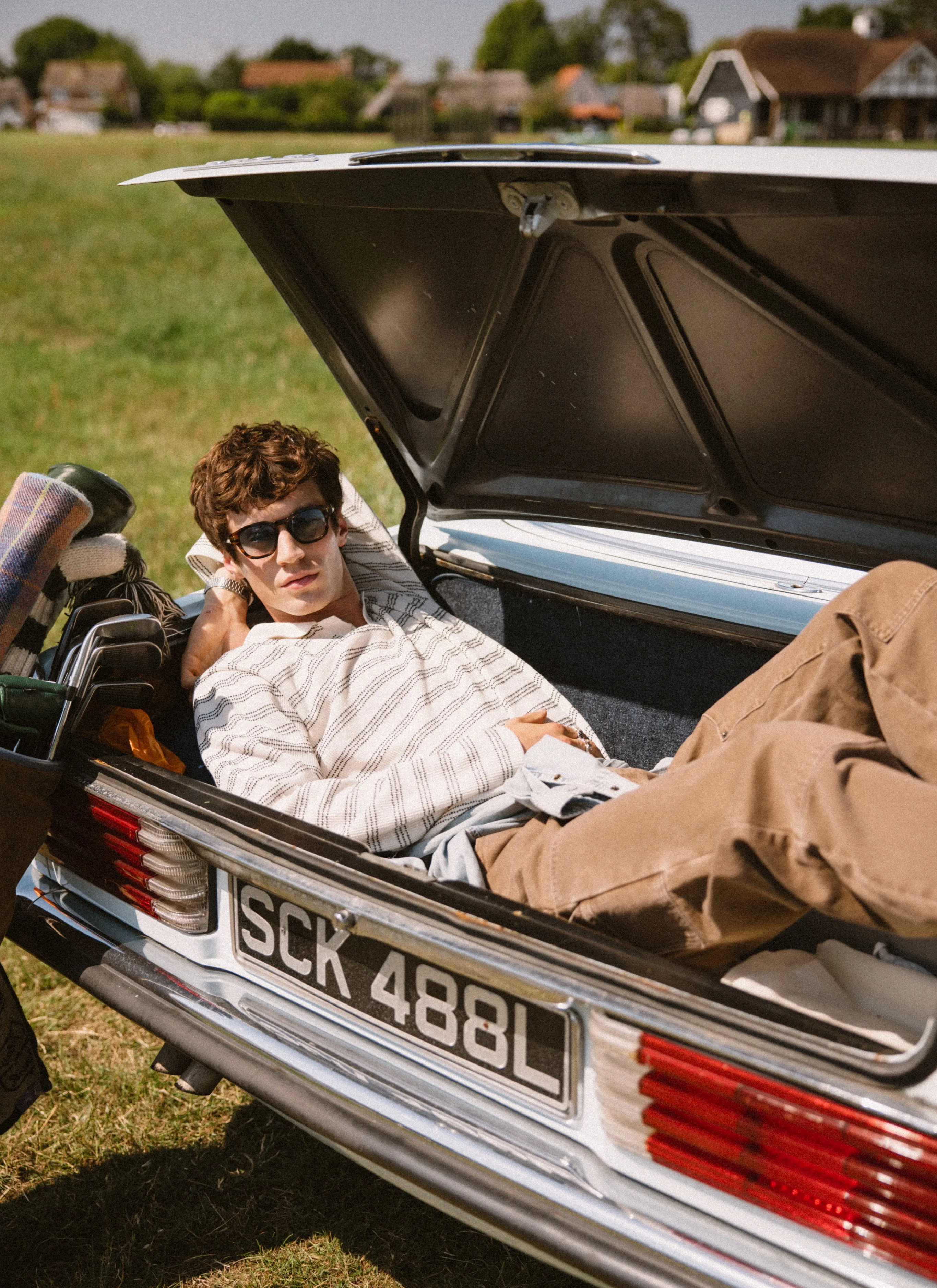 Laurent Long Sleeve Polo | Cotton | Cream sold by Percival product image thumbnail 3