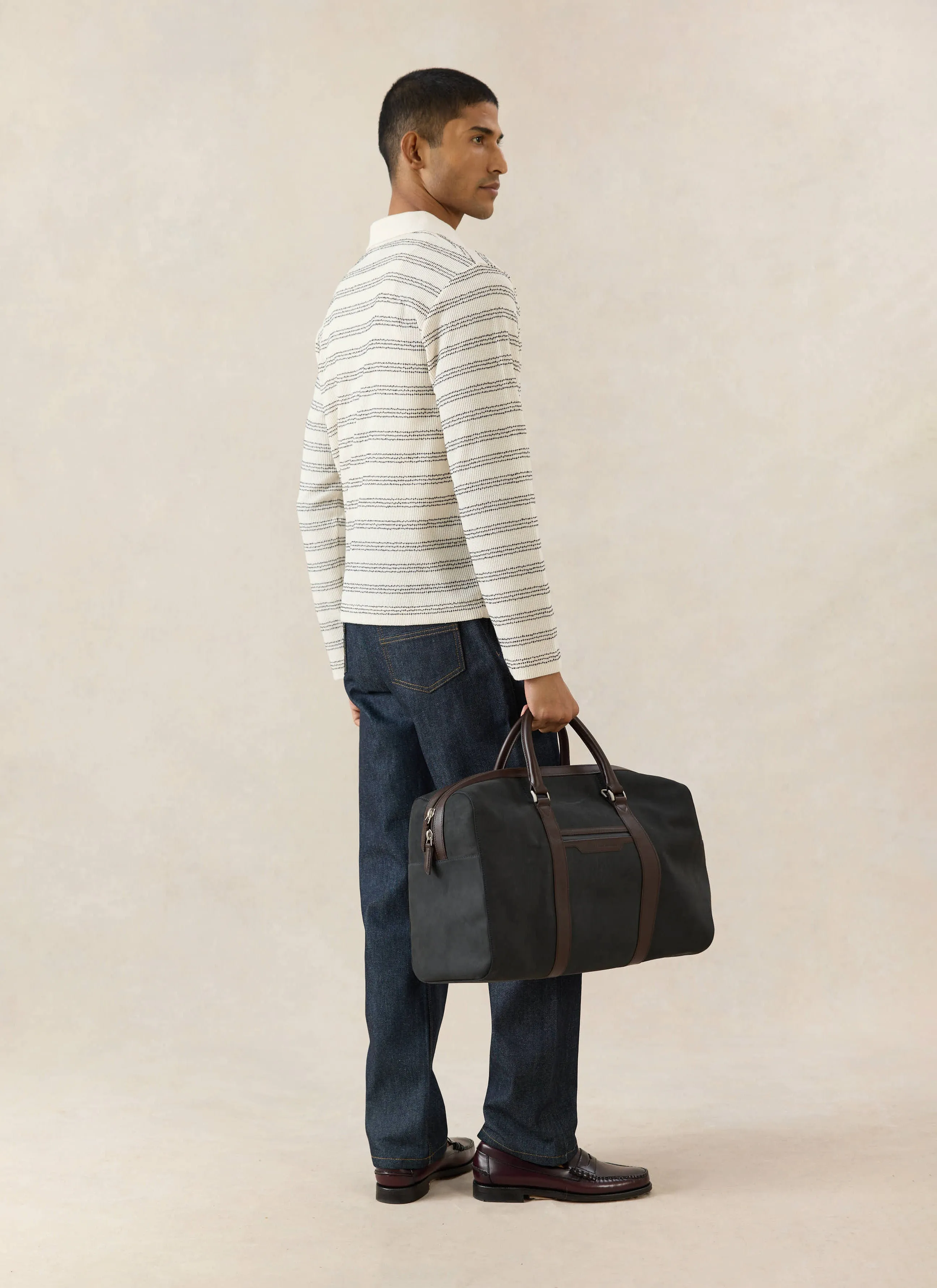 Laurent Long Sleeve Polo | Cotton | Cream sold by Percival product image thumbnail 5