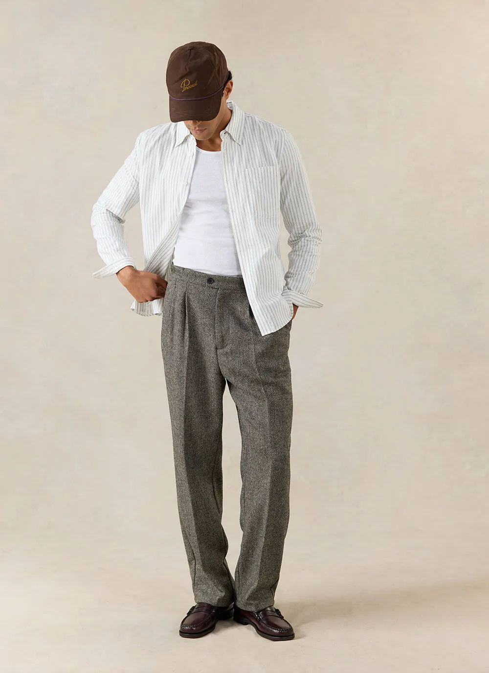 Fabian Striped Oxford Shirt | 100% Cotton | White sold by Percival product image thumbnail 4