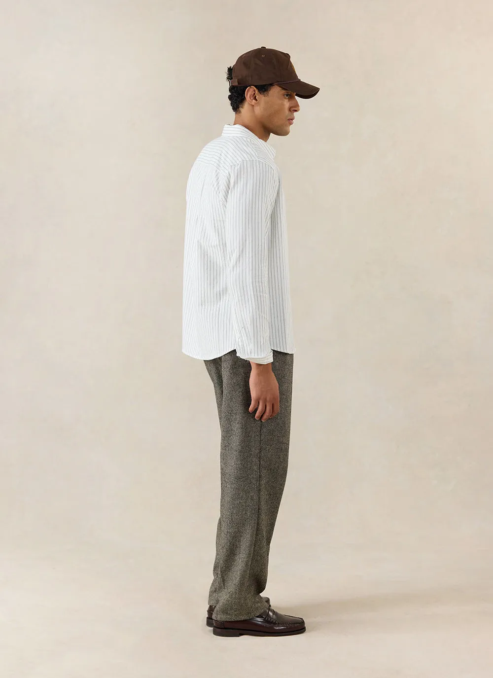Fabian Striped Oxford Shirt | 100% Cotton | White sold by Percival product image thumbnail 5