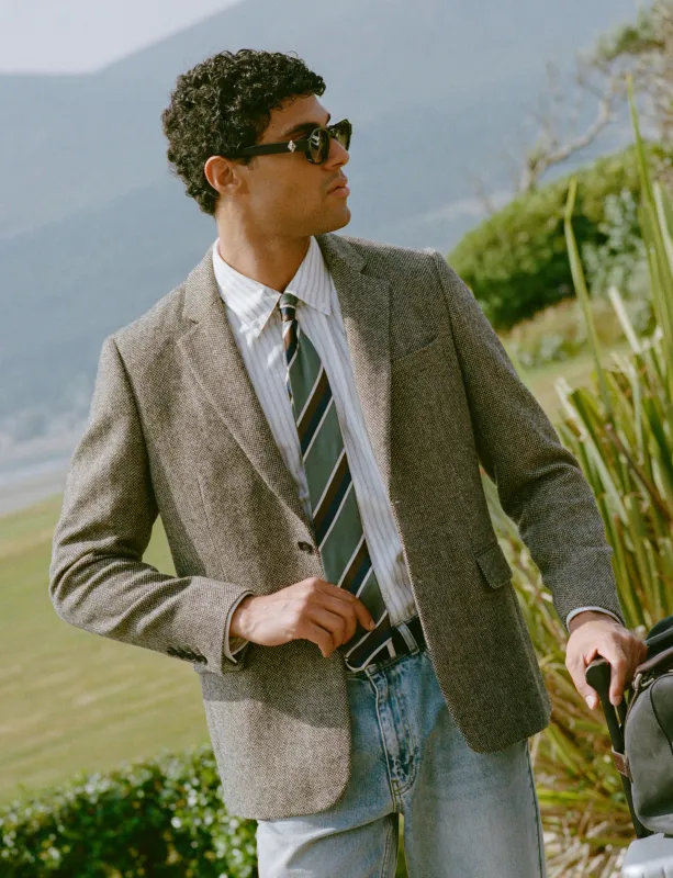 Tailored Blazer | Birdseye Wool | Grey made by Percival
