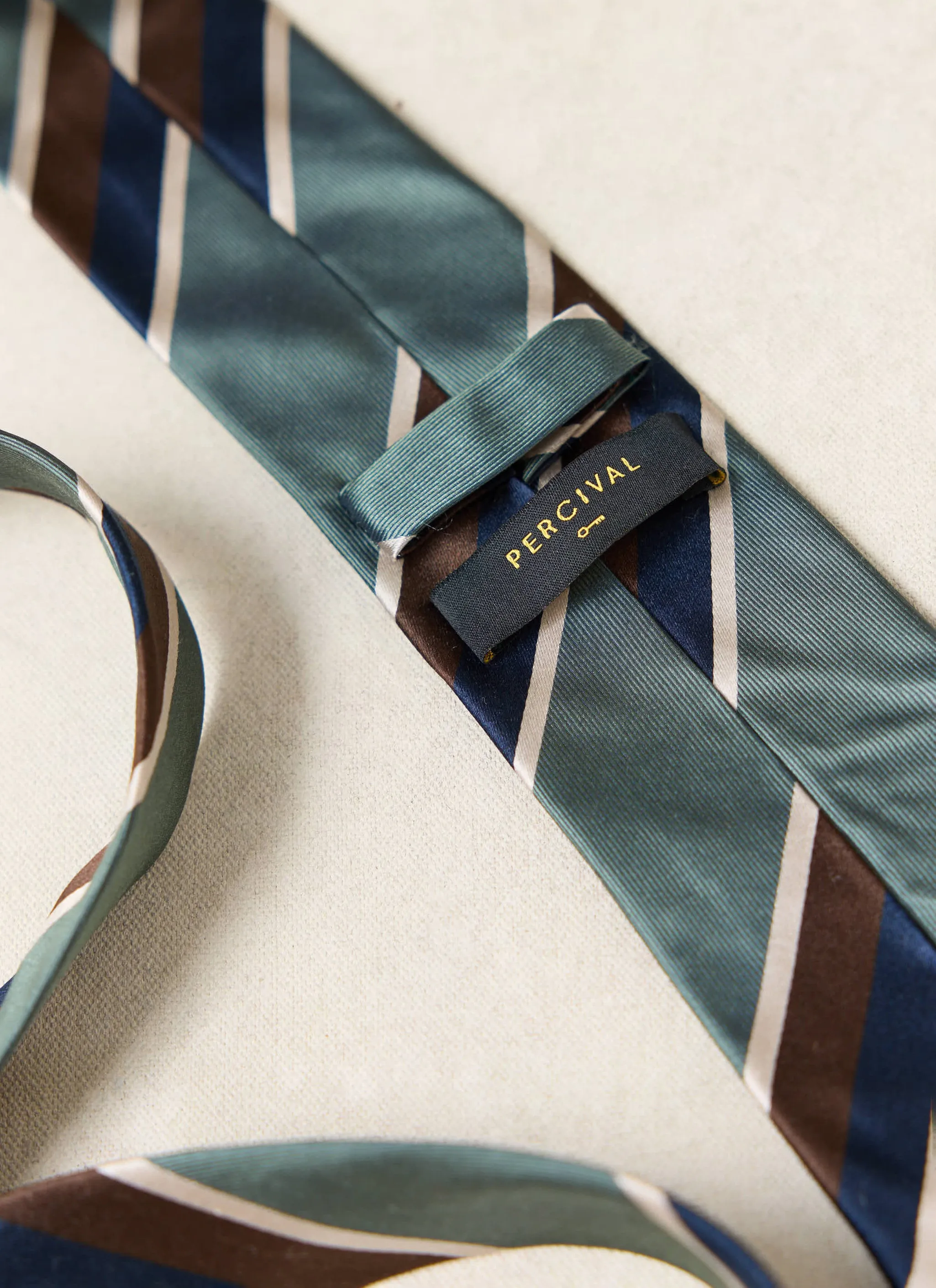 Stripe Tie | Silk | Multi sold by Percival product image thumbnail 3