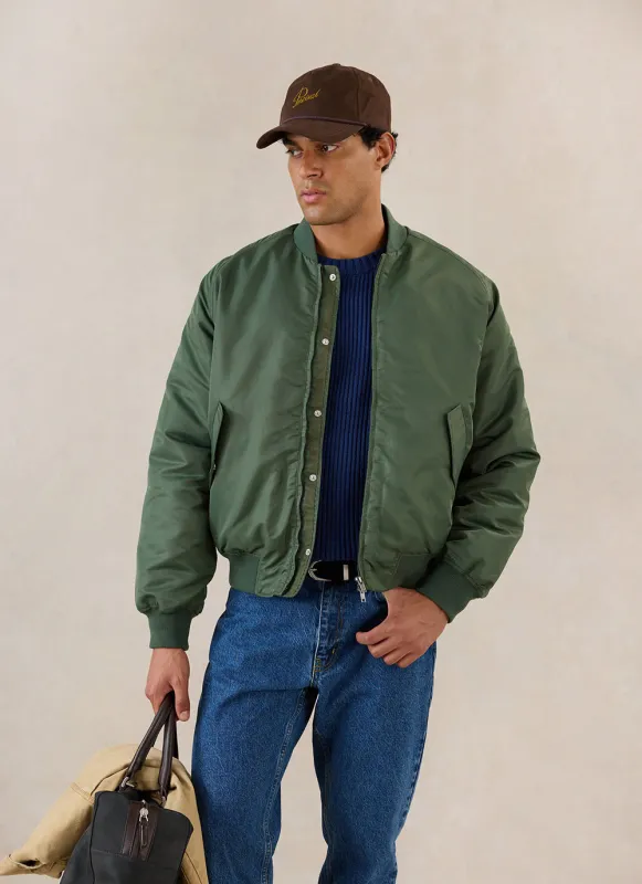 Bomber Jacket | Nylon | Forest made by Percival