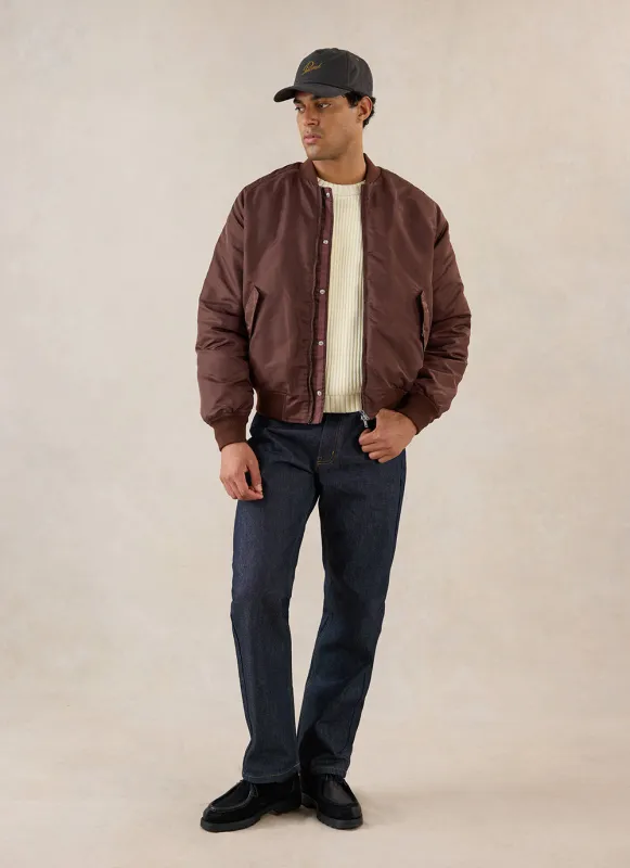 Bomber Jacket | Nylon | Espresso made by Percival