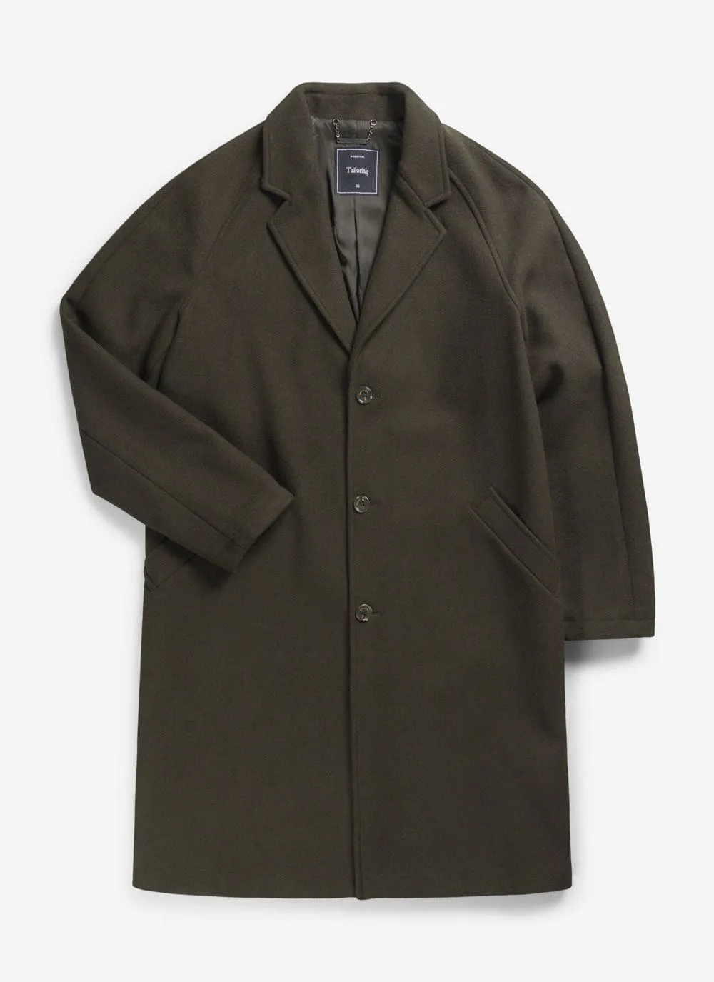 Trench Coat | Melton Wool | Olive sold by Percival