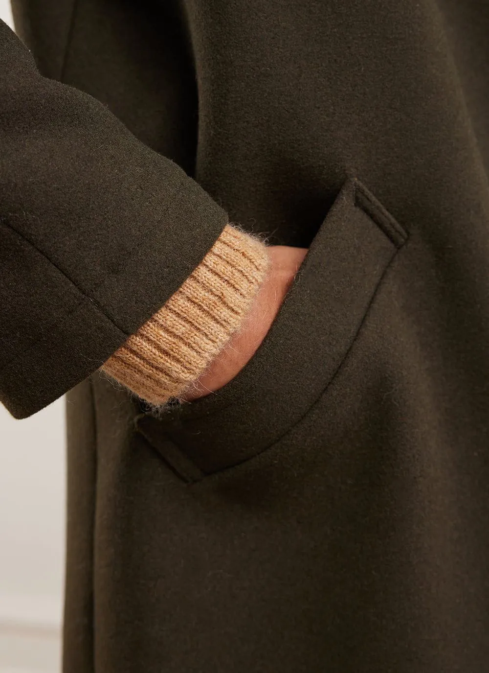 Trench Coat | Melton Wool | Olive sold by Percival product image thumbnail 5