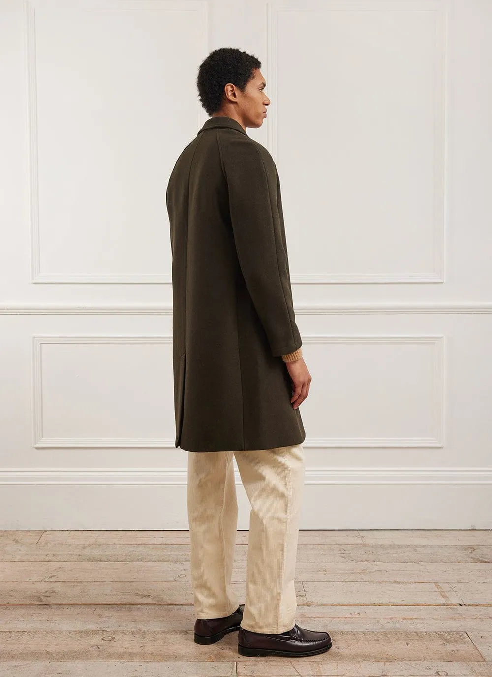Trench Coat | Melton Wool | Olive sold by Percival product image thumbnail 4