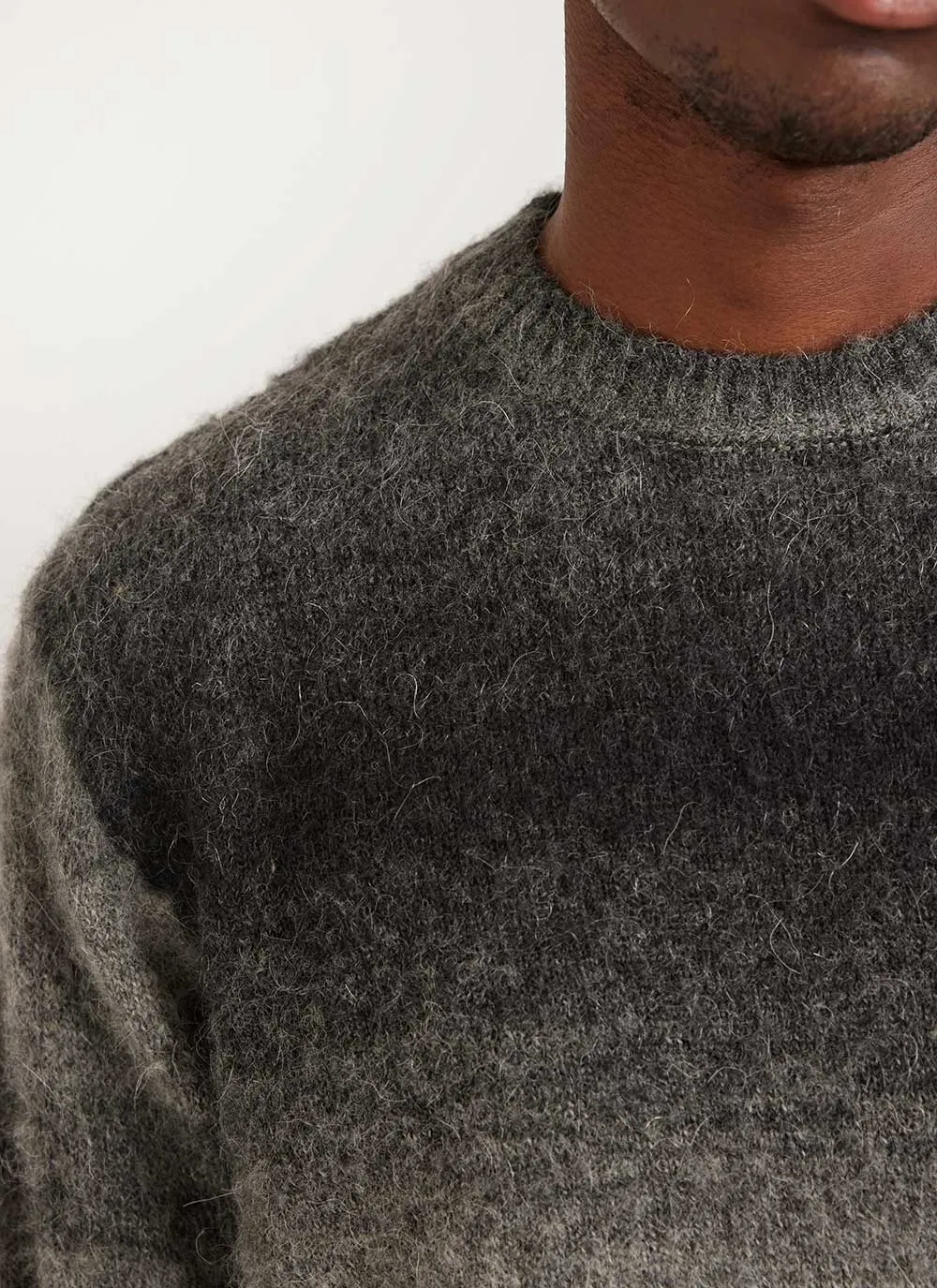 Deku Gradient Crew Neck Jumper | Mohair | Black sold by Percival product image thumbnail 3