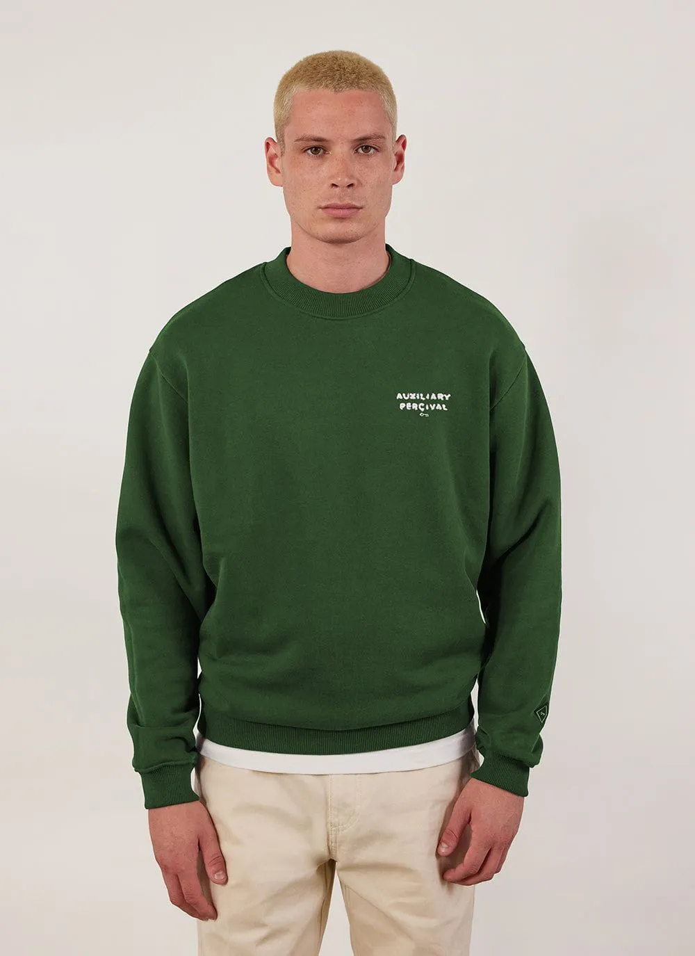 Auxiliary Sweatshirt 01 | Cotton | Forest sold by Percival