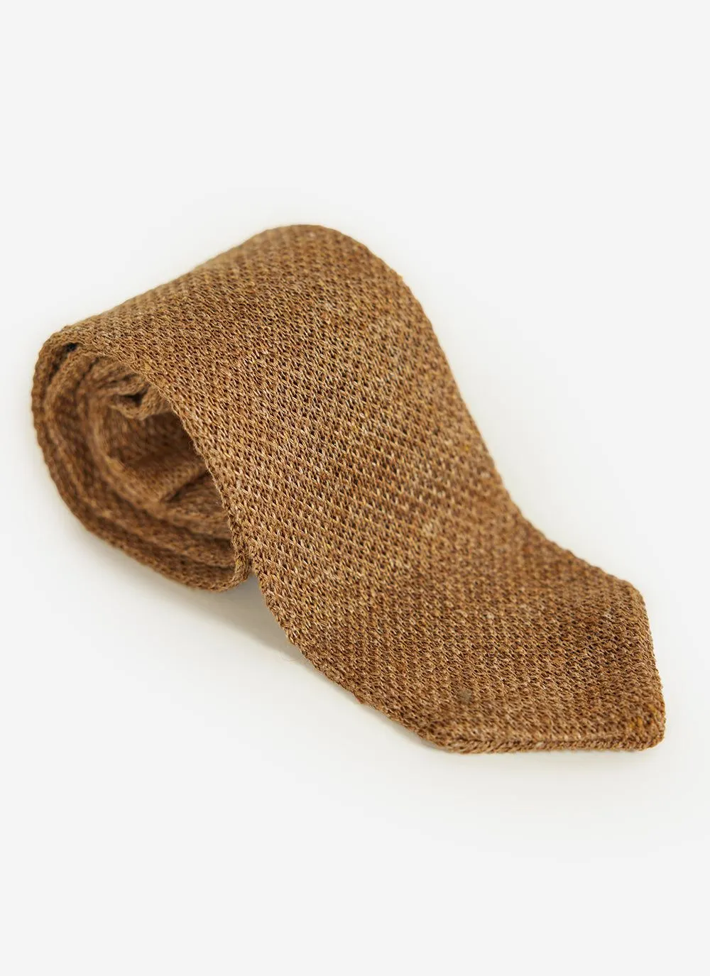 Linen Tie | Khaki Marl sold by Percival