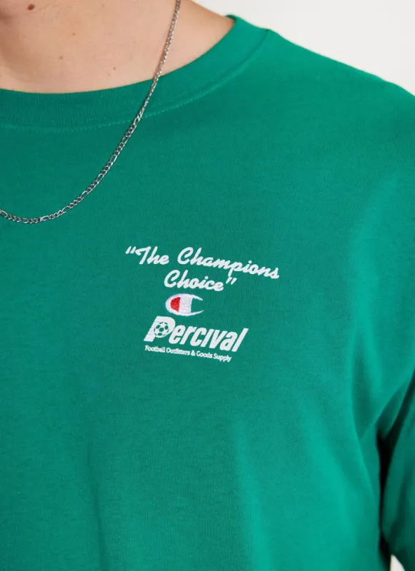 Mascot Oversized T Shirt | Champion and Percival | Green made by Percival
