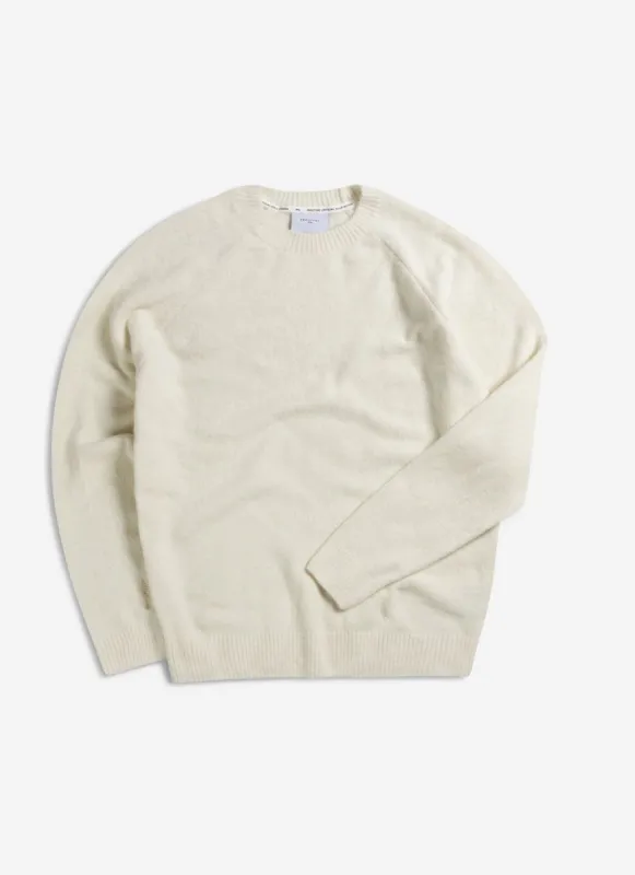 Auxiliary Crew Neck Jumper | Alpaca Wool | Ecru sold by Percival