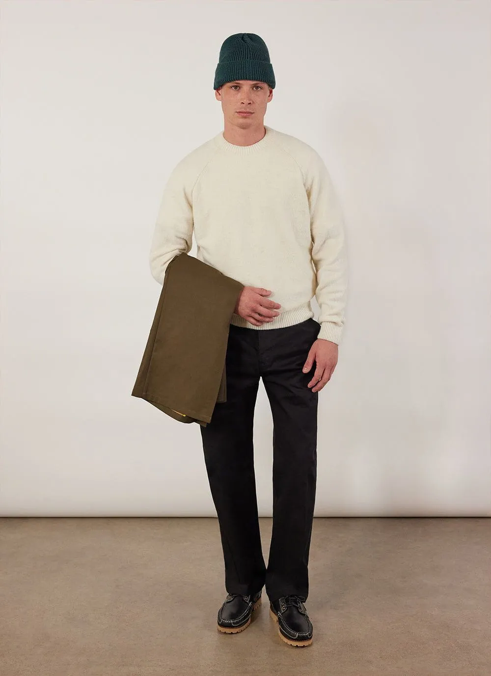 Auxiliary Crew Neck Jumper | Alpaca Wool | Ecru sold by Percival product image thumbnail 3