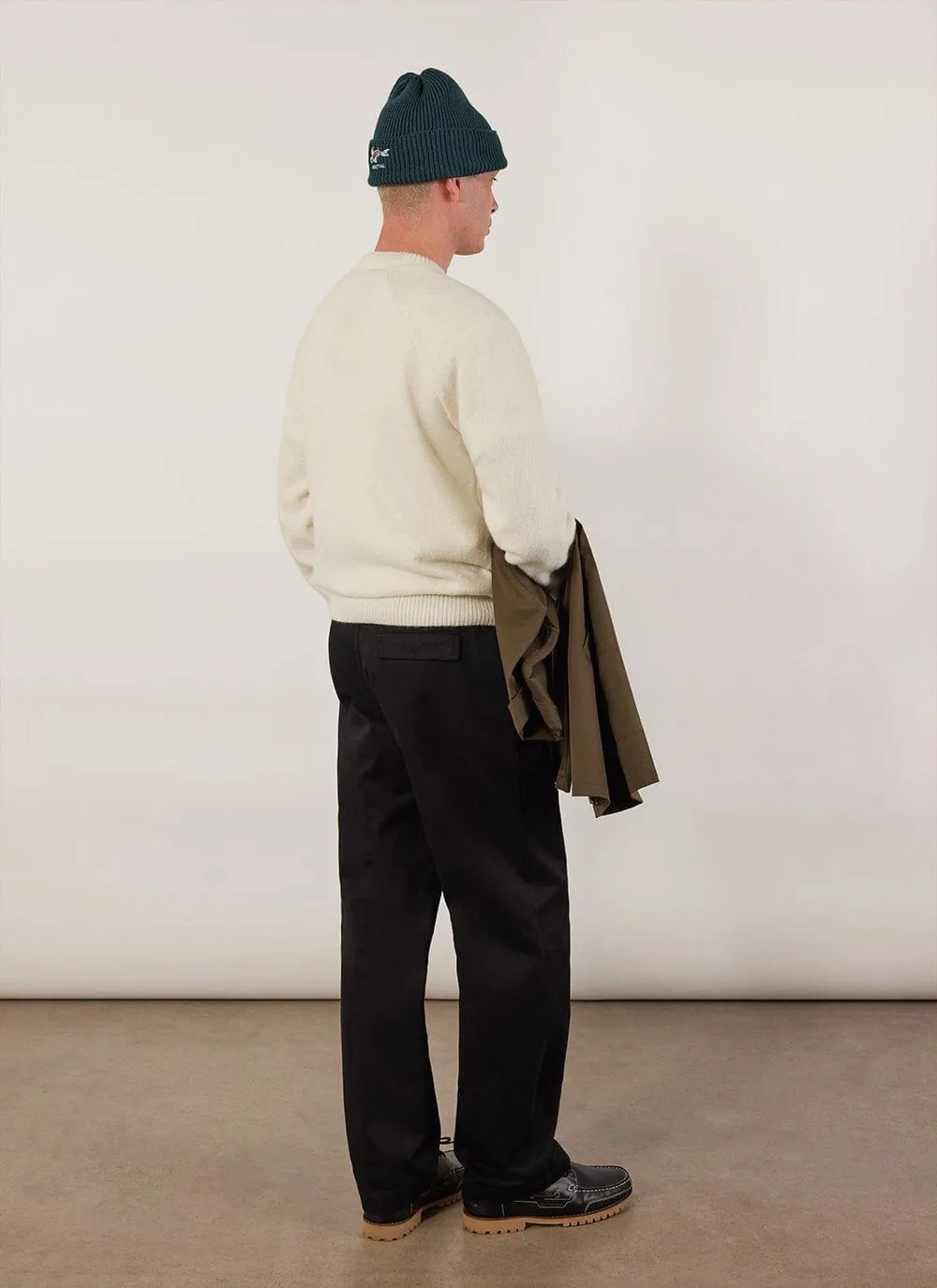 Auxiliary Crew Neck Jumper | Alpaca Wool | Ecru sold by Percival product image thumbnail 5
