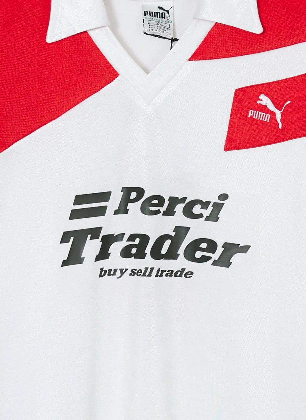 90s Puma Shirt #4 | Percival x Classic Football Shirts | White with Red sold by Percival product image thumbnail 2